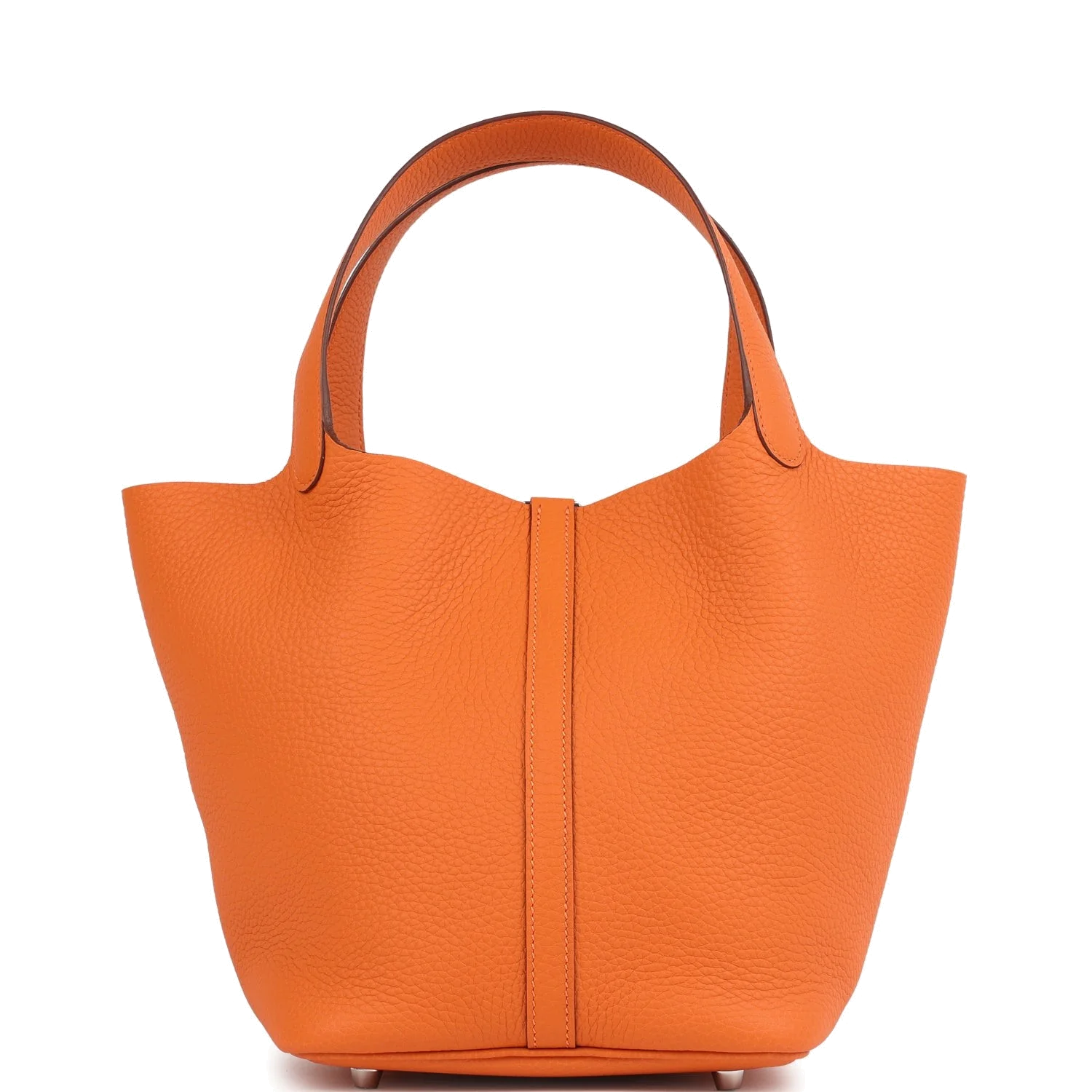 Hermes Picotin Lock 22 Orange Clemence Palladium Hardware — фото 5