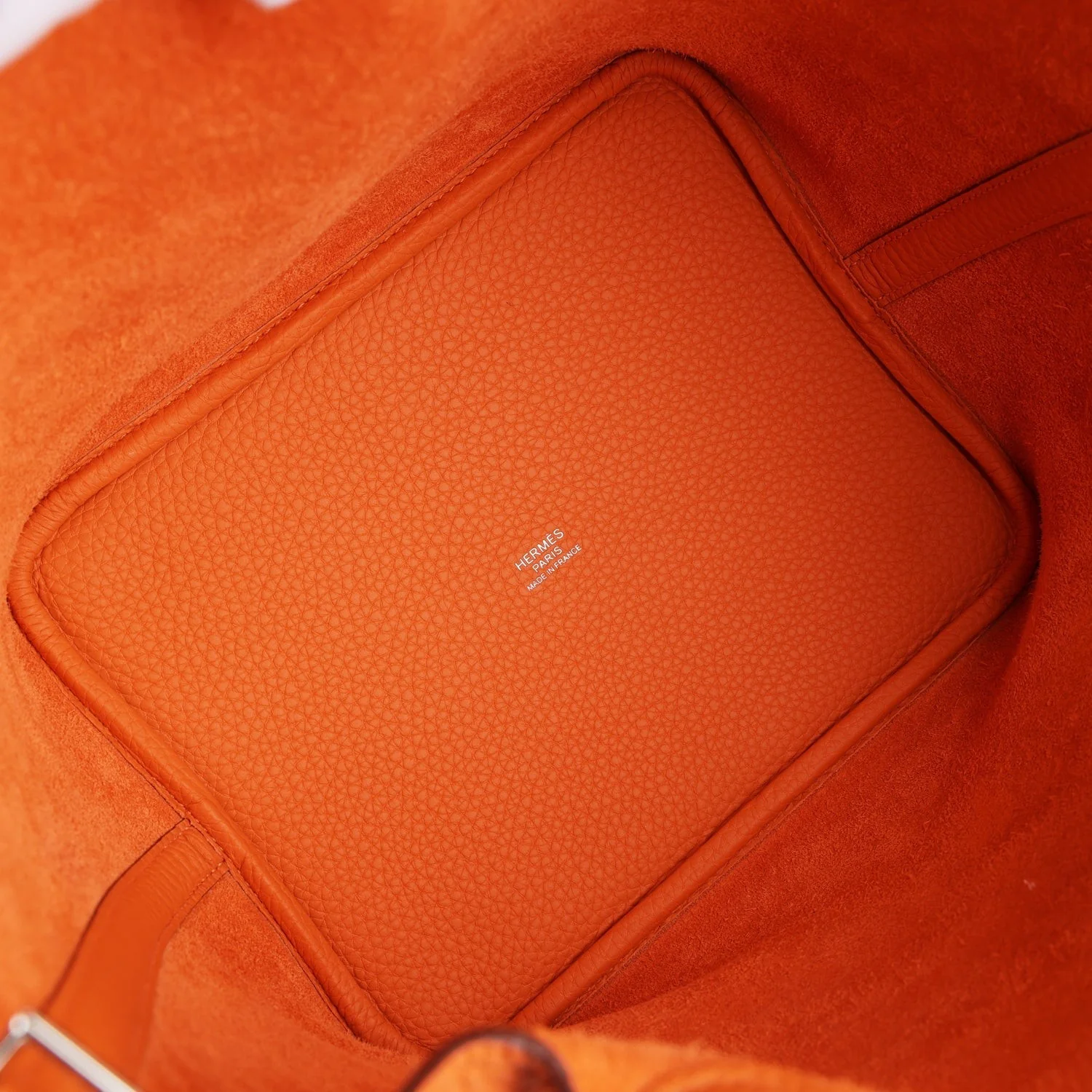 Hermes Picotin Lock 22 Orange Clemence Palladium Hardware — фото 8