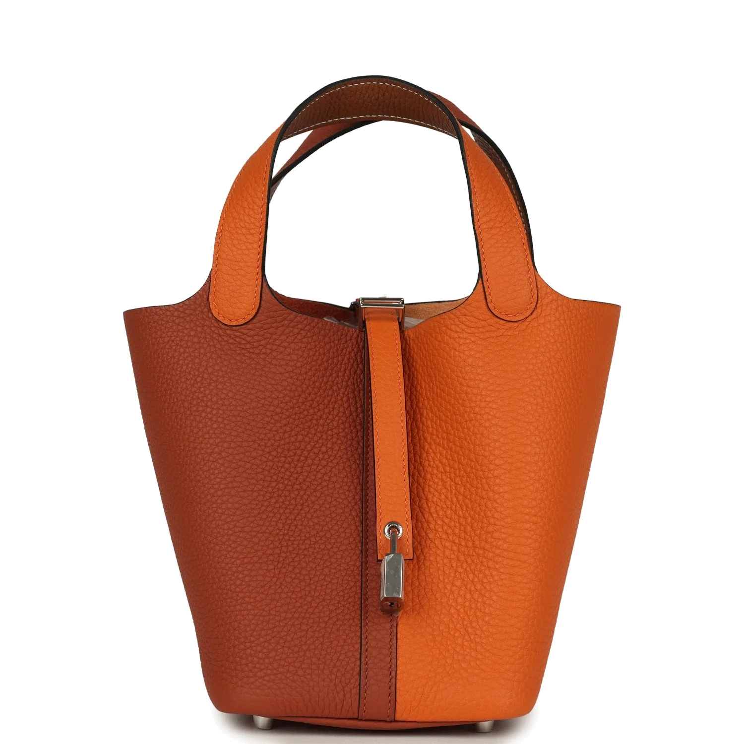 Hermes Picotin Lock 18 Casaque Orange, Cuivre and Gold Clemence Palladium Hardware — фото 2