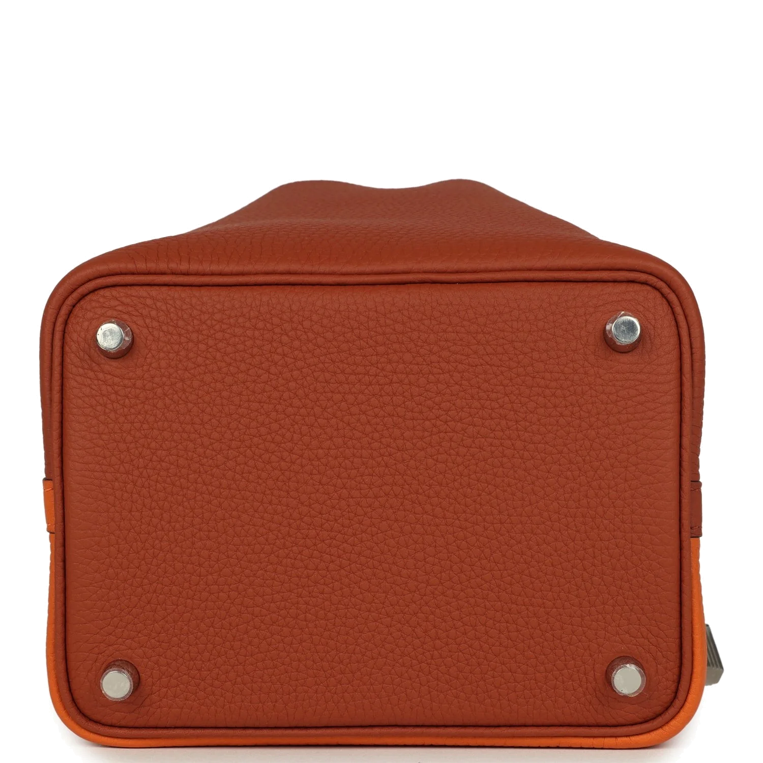 Hermes Picotin Lock 18 Casaque Orange, Cuivre and Gold Clemence Palladium Hardware — фото 7
