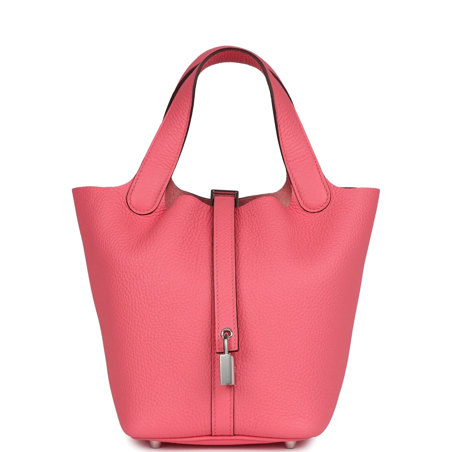 Hermes Picotin Lock 18 Rose Azalee Clemence Palladium Hardware — фото 2