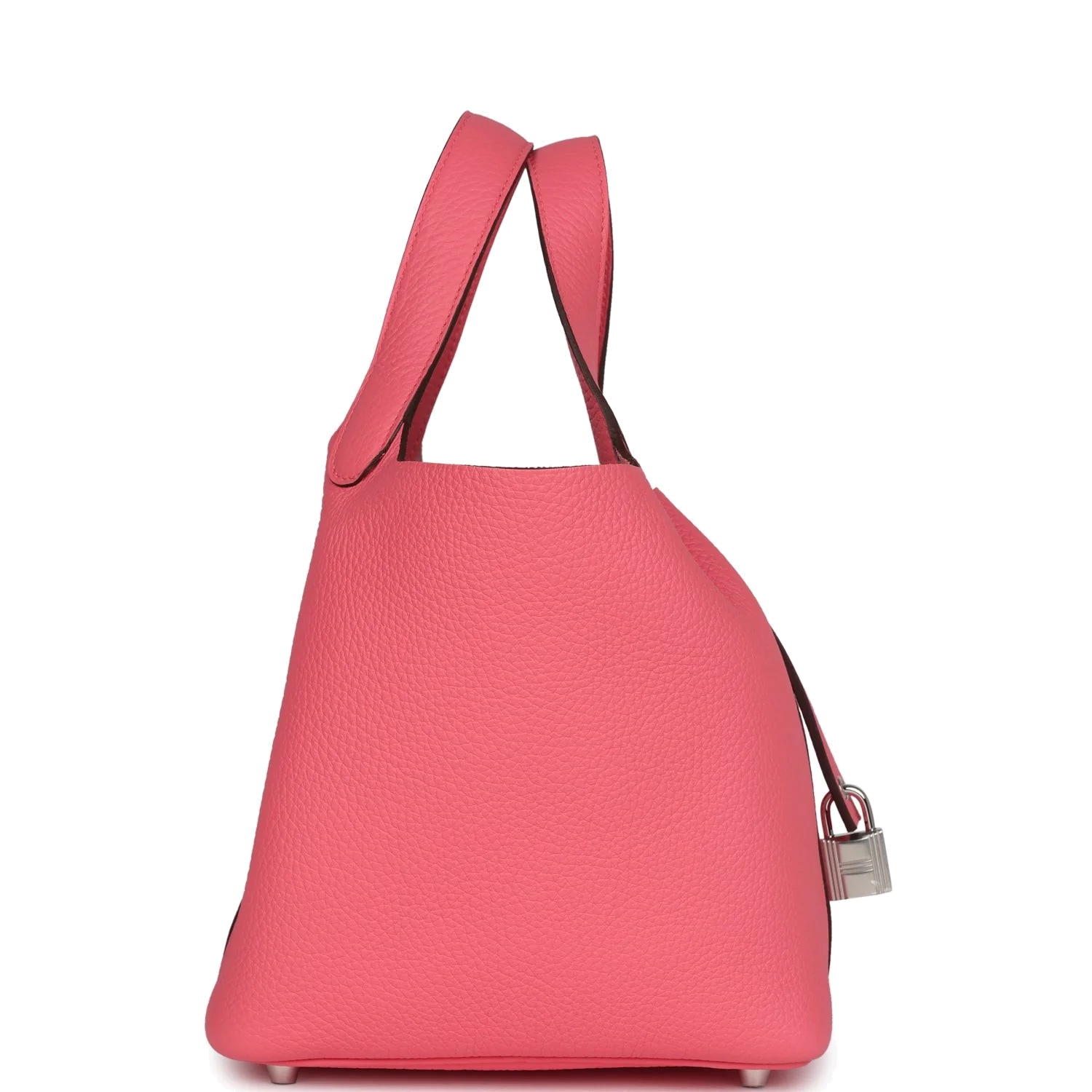 Hermes Picotin Lock 18 Rose Azalee Clemence Palladium Hardware — фото 4