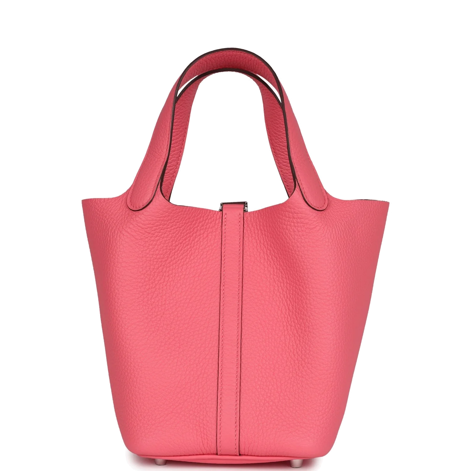 Hermes Picotin Lock 18 Rose Azalee Clemence Palladium Hardware — фото 5