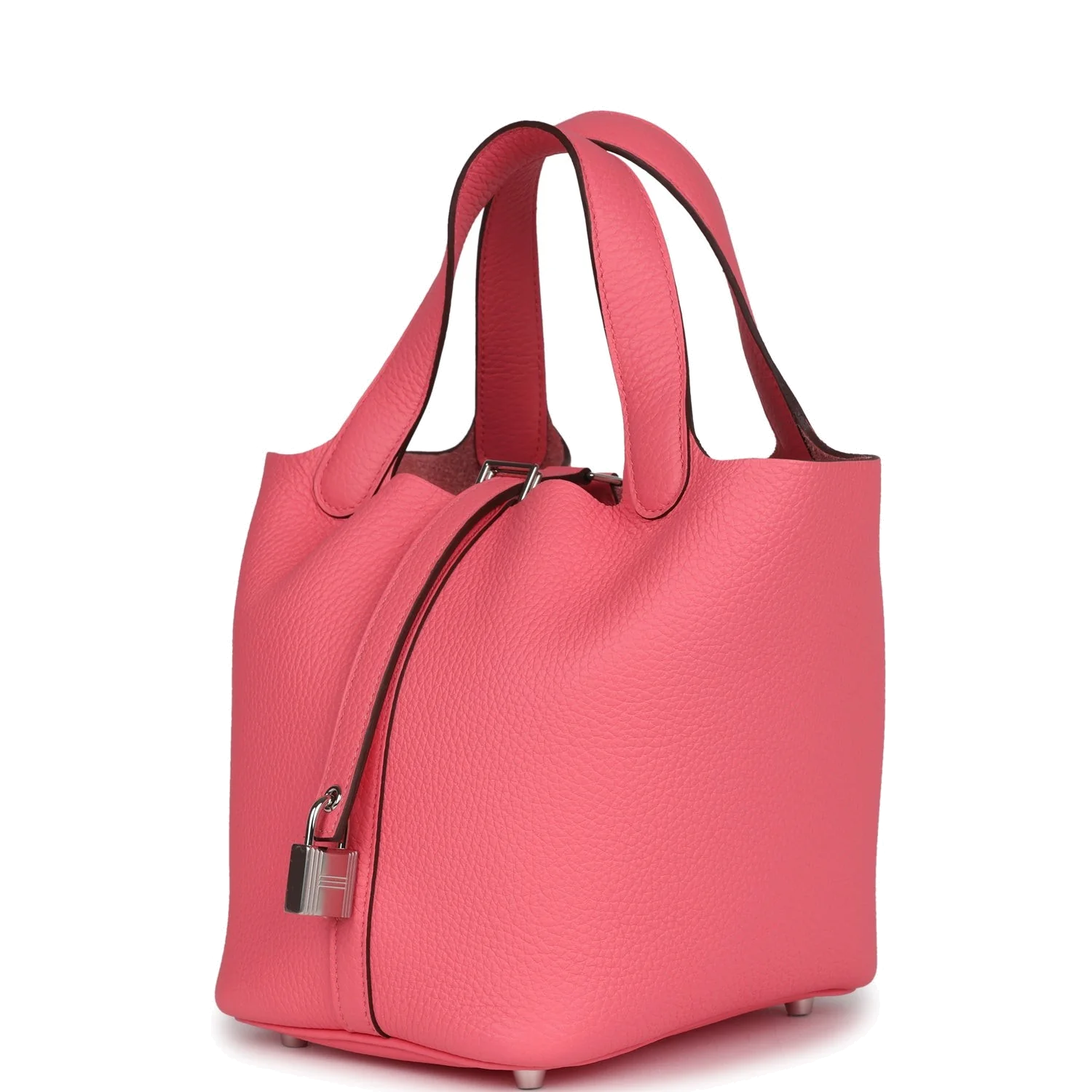 Hermes Picotin Lock 18 Rose Azalee Clemence Palladium Hardware — фото 6