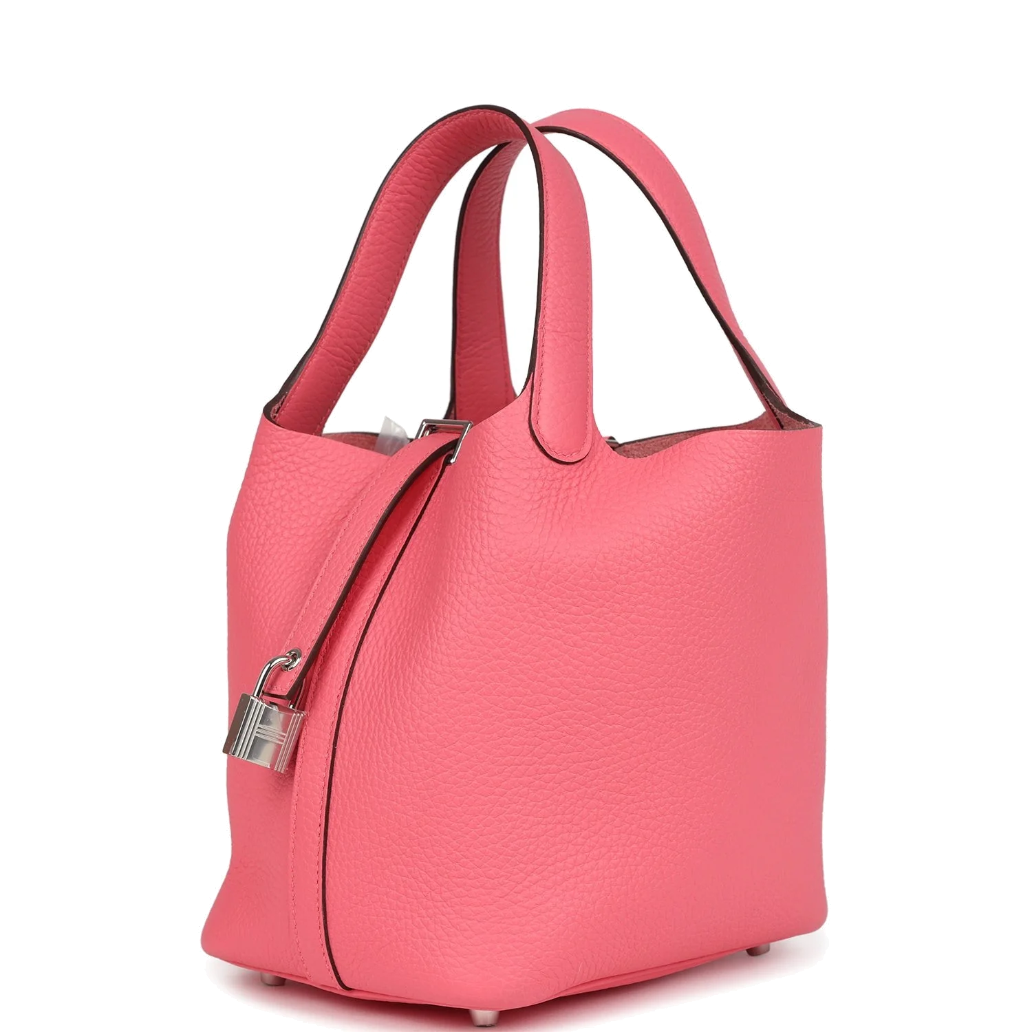 Hermes Picotin Lock 18 Rose Azalee Clemence Palladium Hardware — фото 4