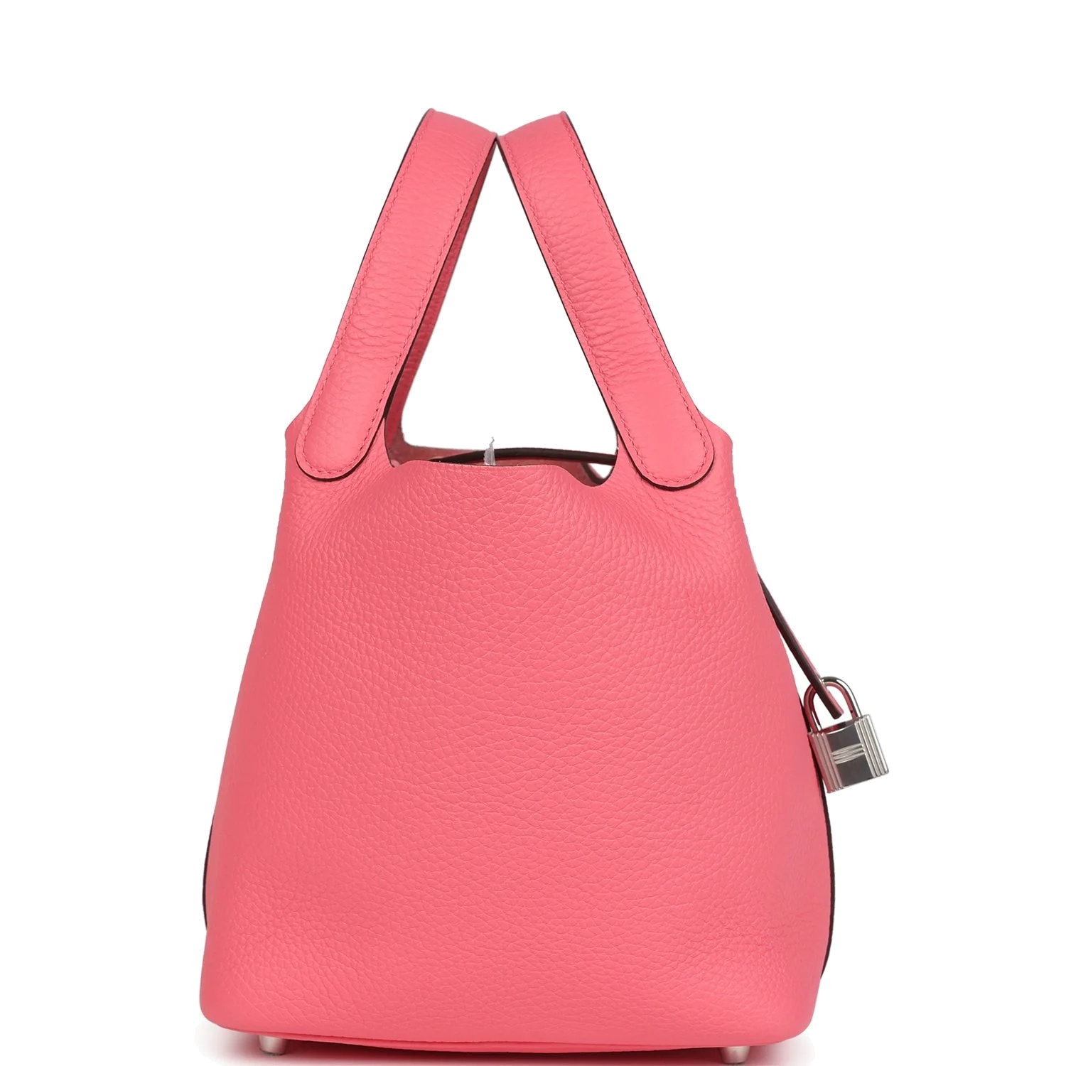 Hermes Picotin Lock 18 Rose Azalee Clemence Palladium Hardware — фото 5
