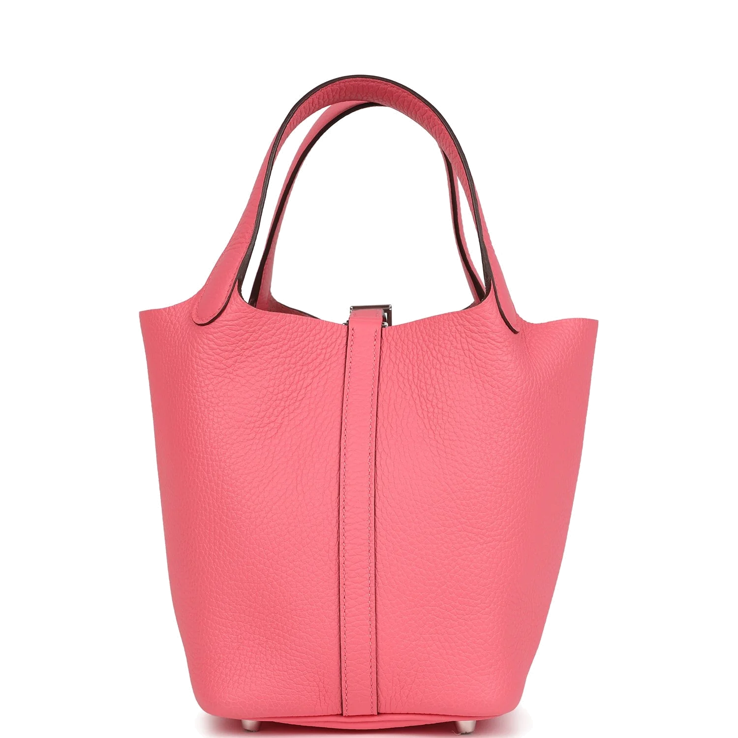 Hermes Picotin Lock 18 Rose Azalee Clemence Palladium Hardware — фото 6