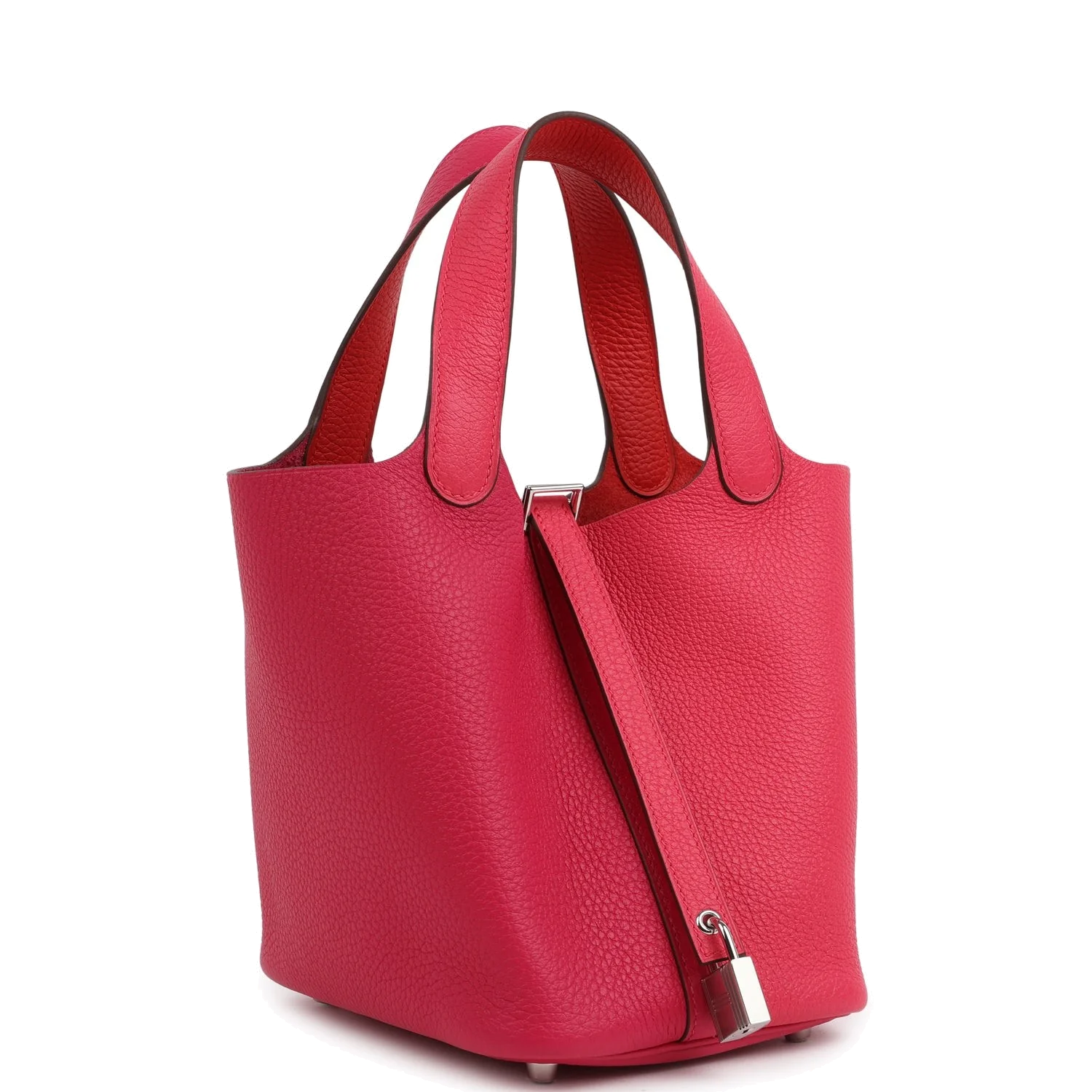 Hermes Picotin Lock 18 Casaque Rose Extreme and Rose Mexico Palladium Hardware — фото 3