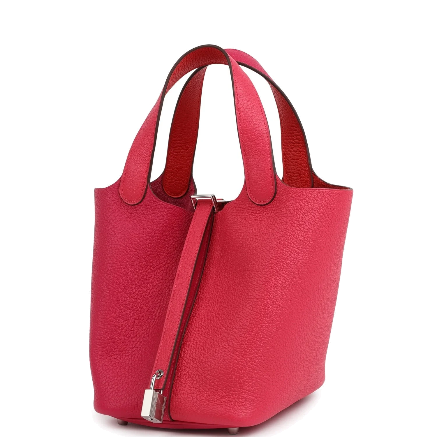 Hermes Picotin Lock 18 Casaque Rose Extreme and Rose Mexico Palladium Hardware — фото 6