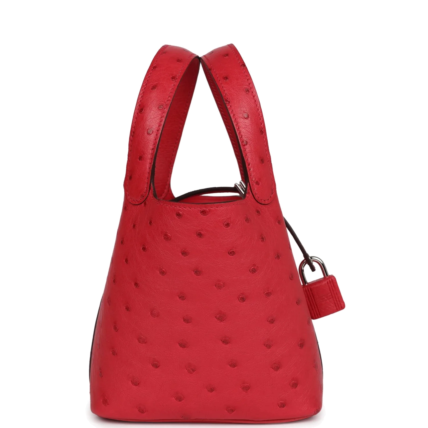 Hermes Micro Picotin Lock 14 Bougainvillea Ostrich Palladium Hardware — фото 4