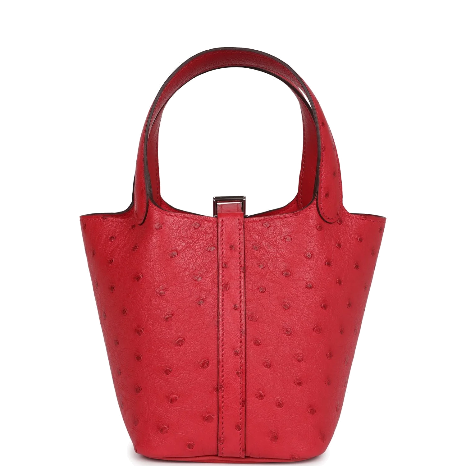 Hermes Micro Picotin Lock 14 Bougainvillea Ostrich Palladium Hardware — фото 5