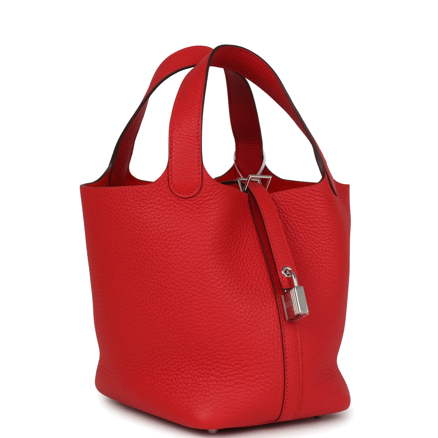 Hermes Picotin Lock 18 Rouge Radieux Clemence Palladium Hardware — фото 3