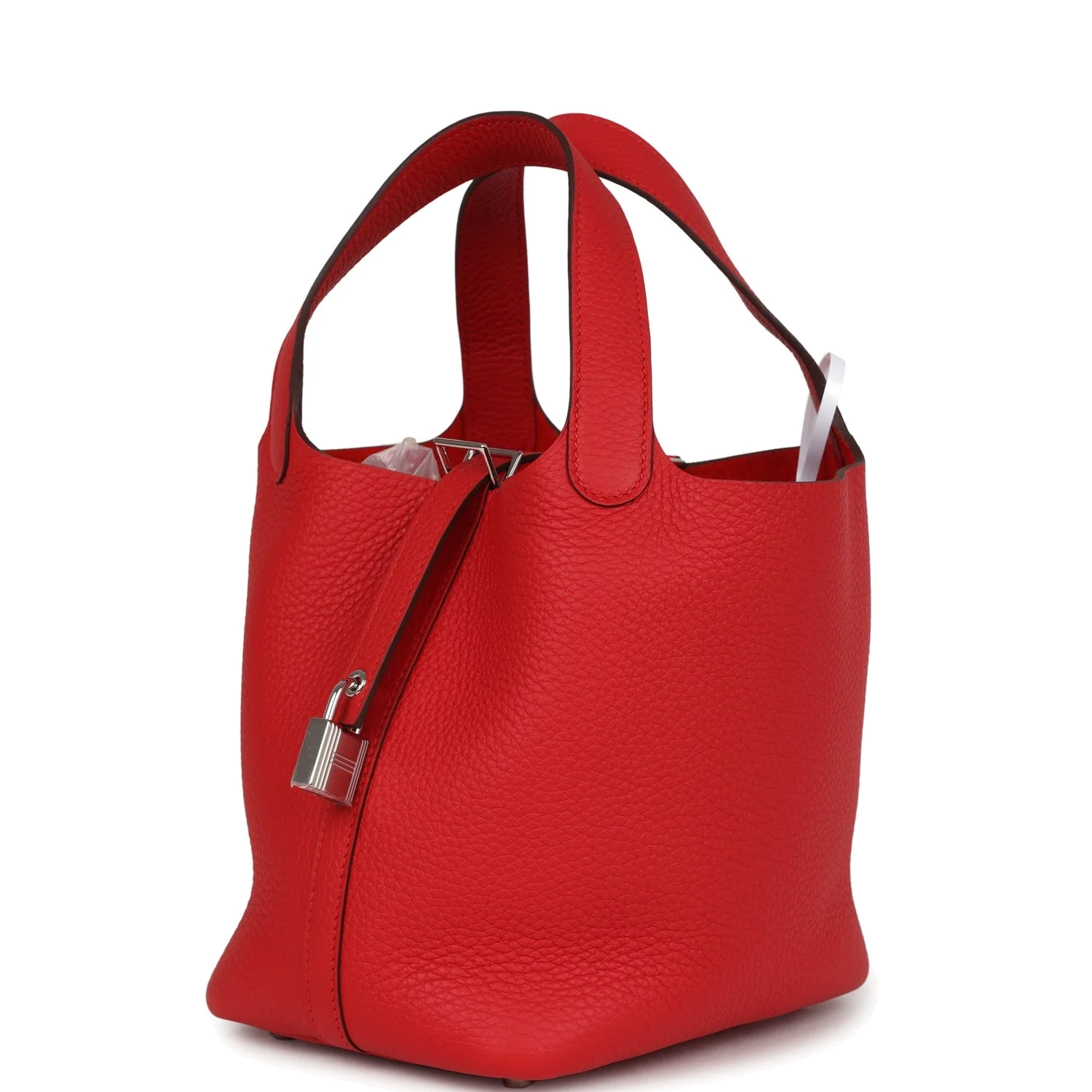 Hermes Picotin Lock 18 Rouge Radieux Clemence Palladium Hardware — фото 4