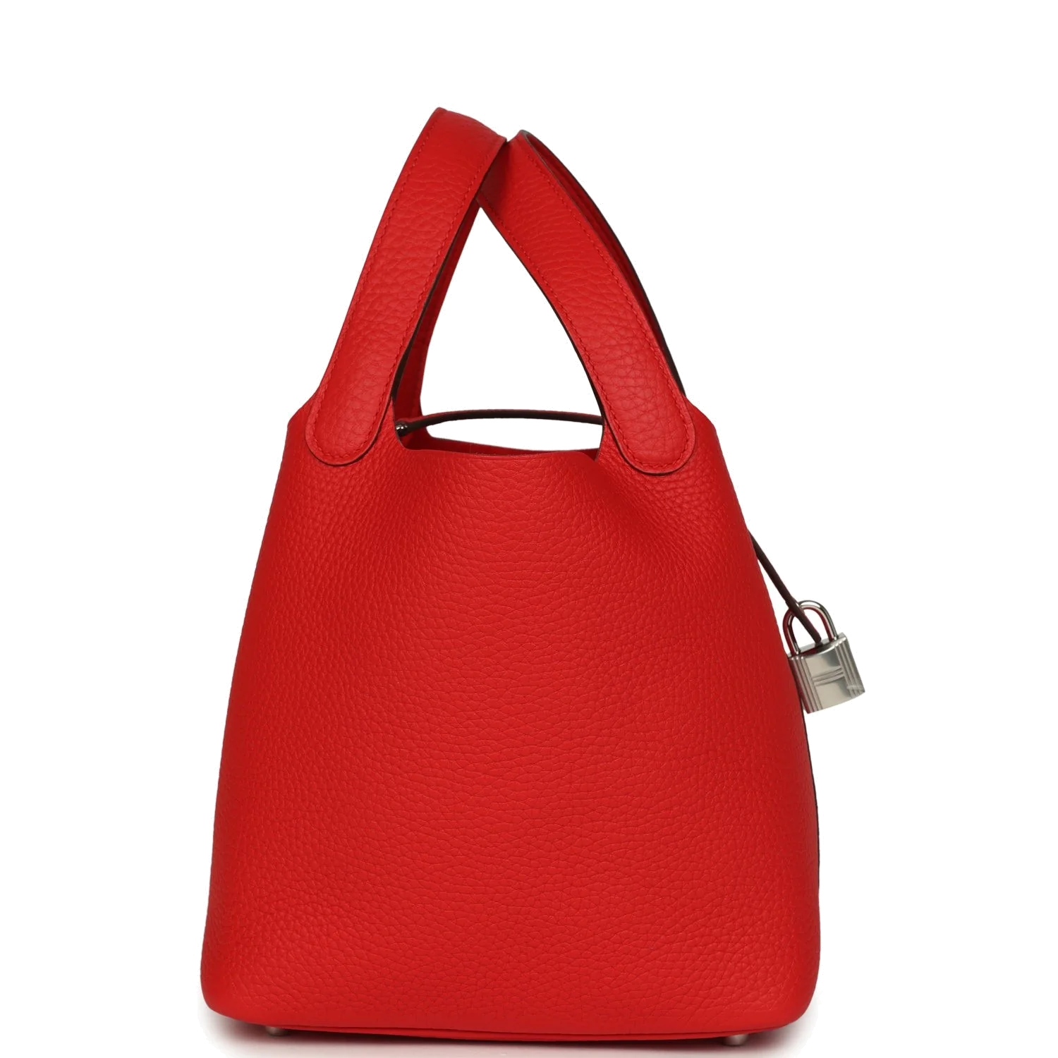 Hermes Picotin Lock 18 Rouge de Coeur Clemence Palladium Hardware — фото 4