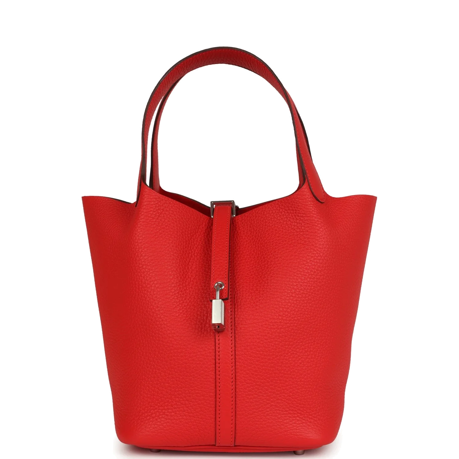 Hermes Picotin Lock 22 Rouge De Coeur Clemence Palladium Hardware