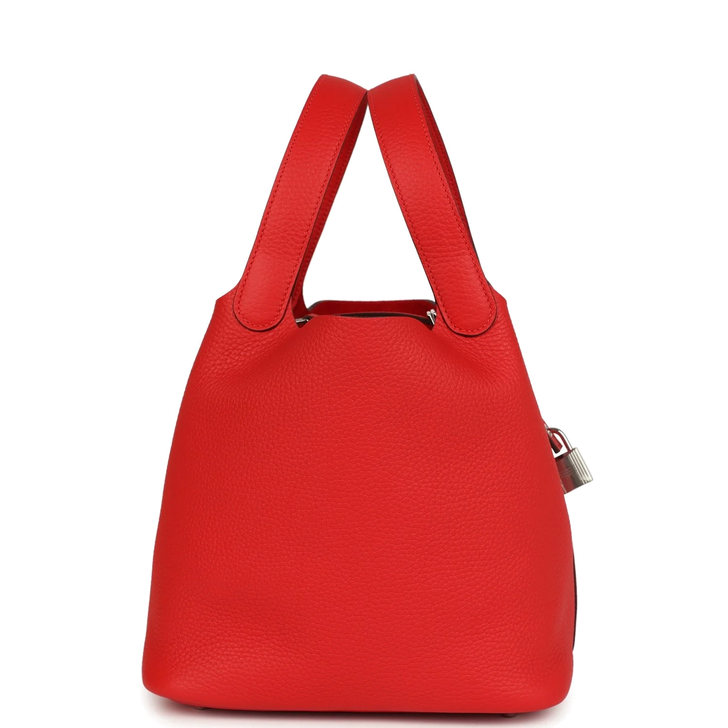 Hermes Picotin Lock 22 Rouge De Coeur Clemence Palladium Hardware — фото 4