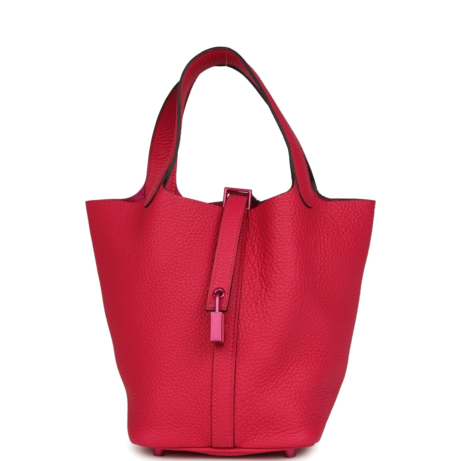 Hermes Picotin 18 Monochrome Rose Mexico Clemence Pink Palladium Hardware Монохром розовый — фото 2