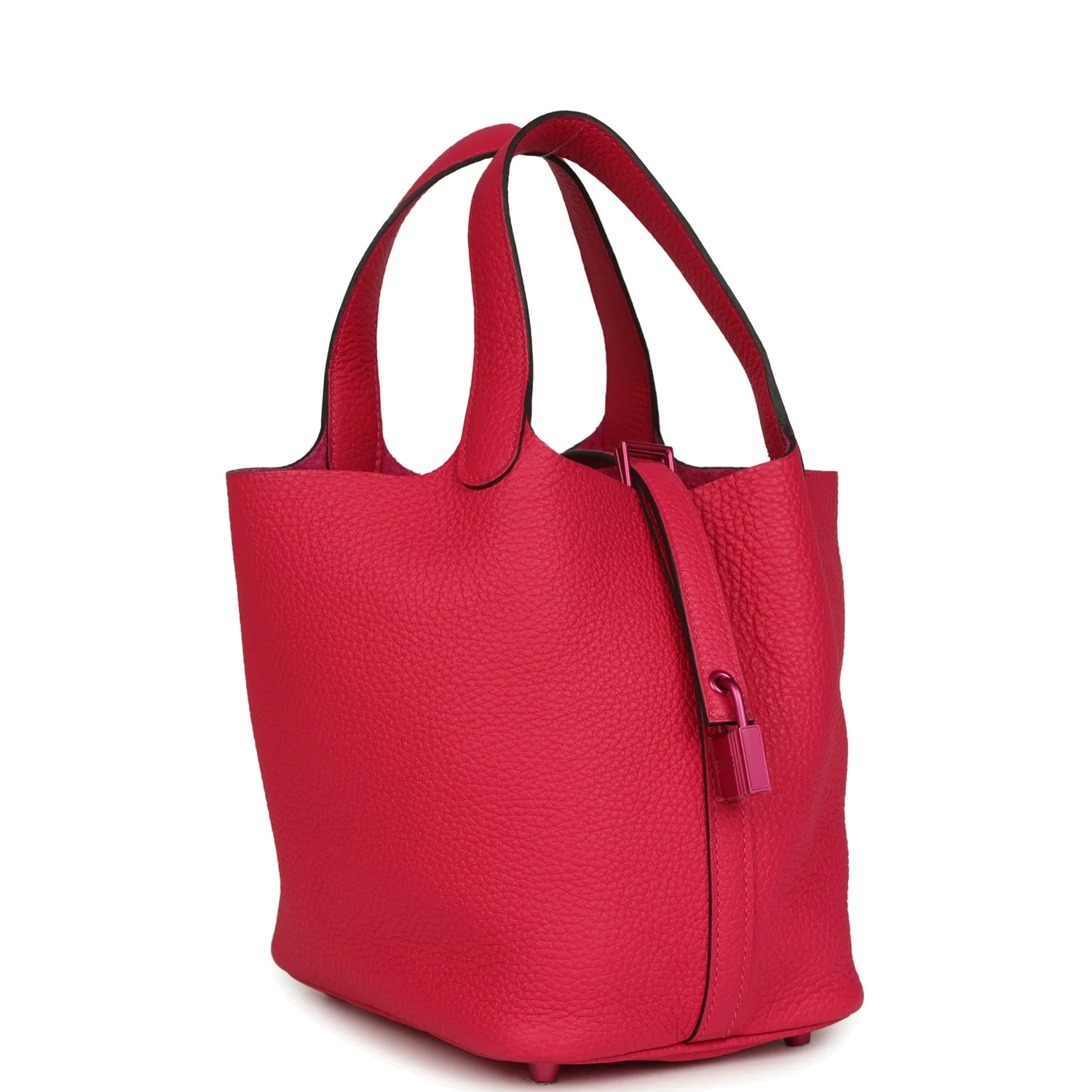 Hermes Picotin 18 Monochrome Rose Mexico Clemence Pink Palladium Hardware Монохром розовый — фото 3