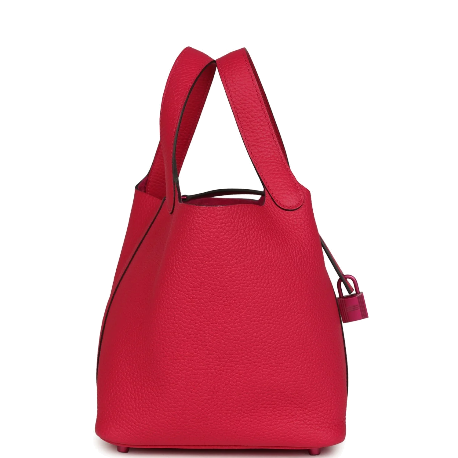 Hermes Picotin 18 Monochrome Rose Mexico Clemence Pink Palladium Hardware Монохром розовый — фото 4