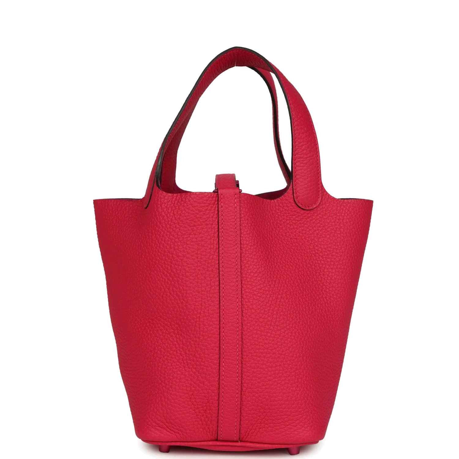 Hermes Picotin 18 Monochrome Rose Mexico Clemence Pink Palladium Hardware Монохром розовый — фото 5