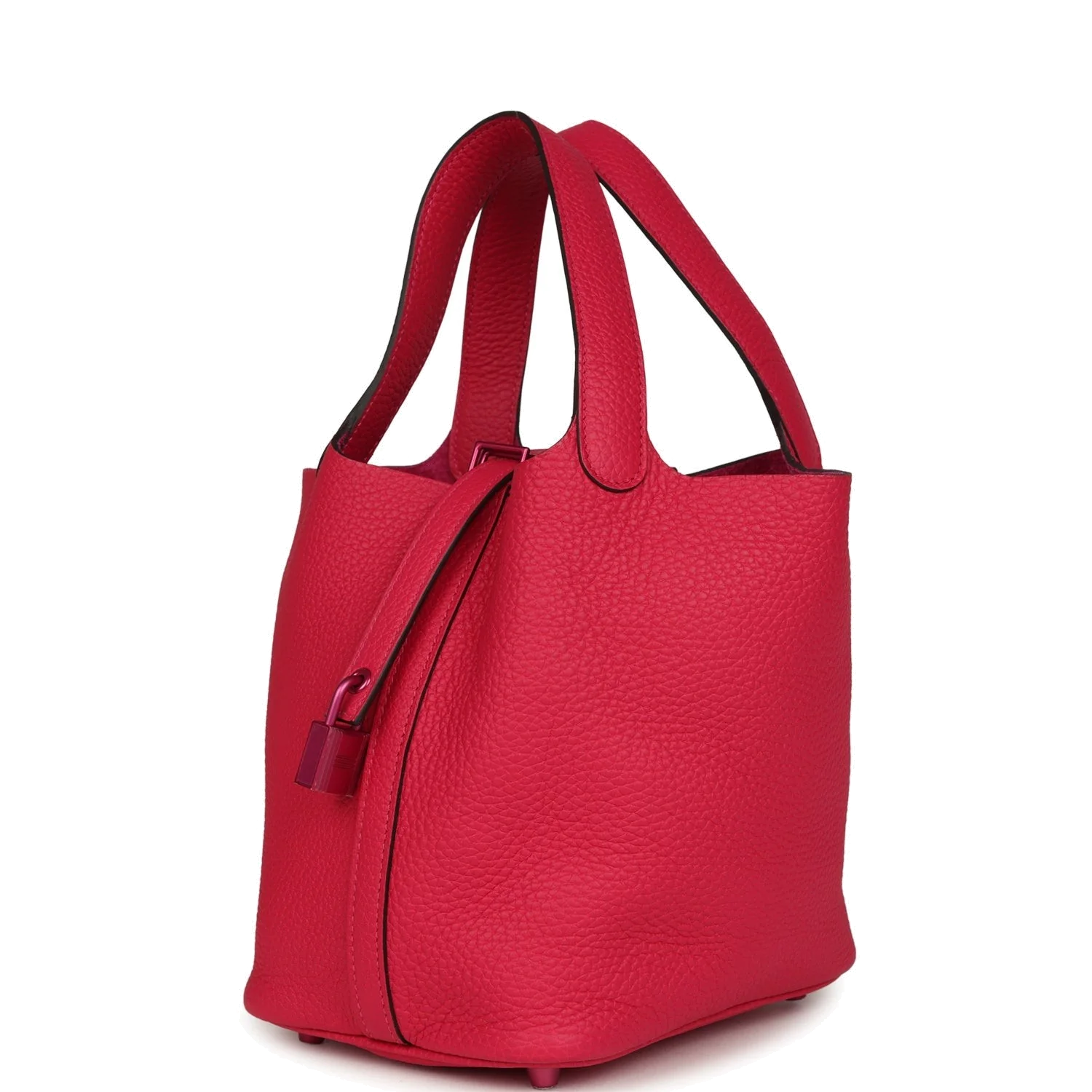 Hermes Picotin 18 Monochrome Rose Mexico Clemence Pink Palladium Hardware Монохром розовый — фото 6