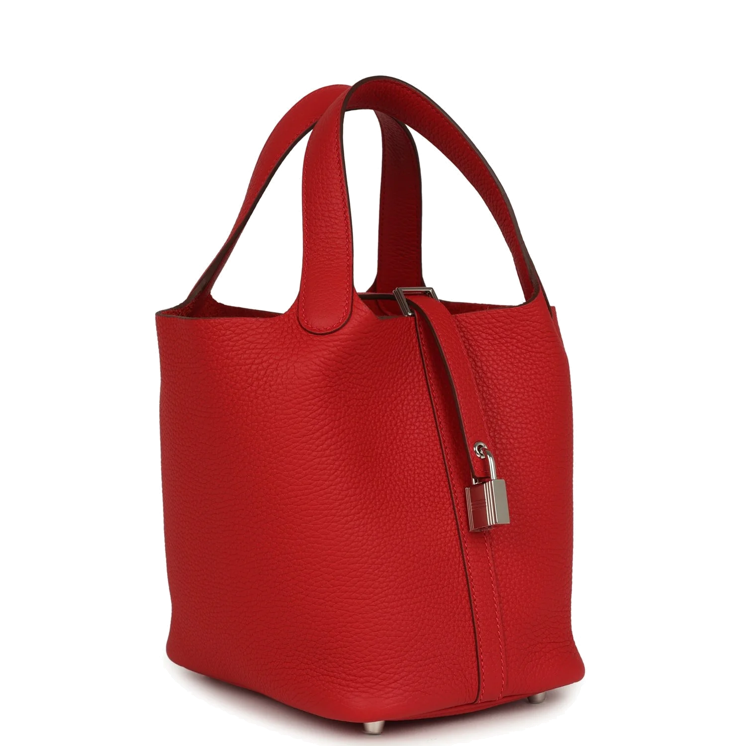 Hermes Picotin Lock 18 Vermillion Clemence Palladium Hardware — фото 3
