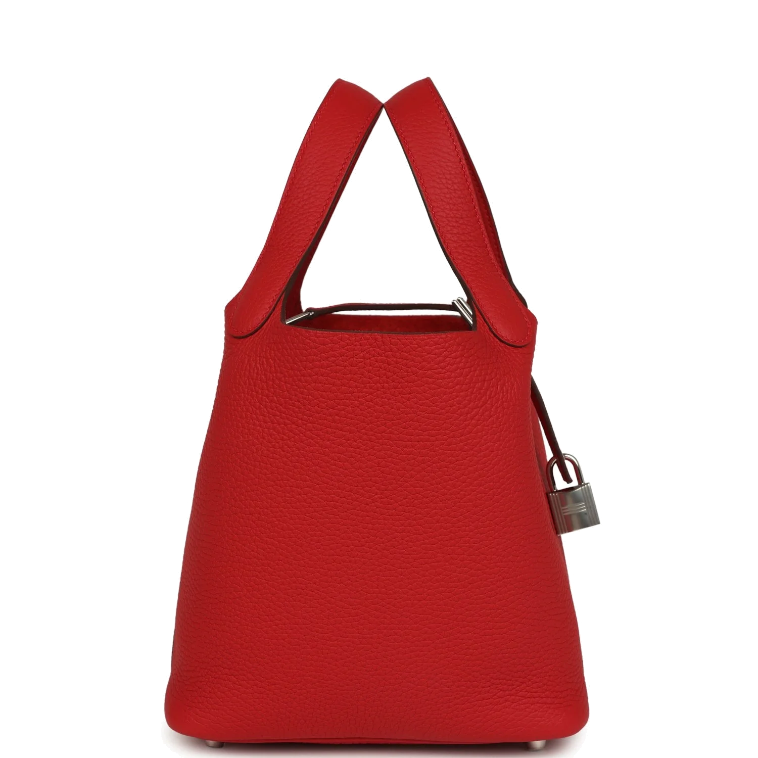 Hermes Picotin Lock 18 Vermillion Clemence Palladium Hardware — фото 4