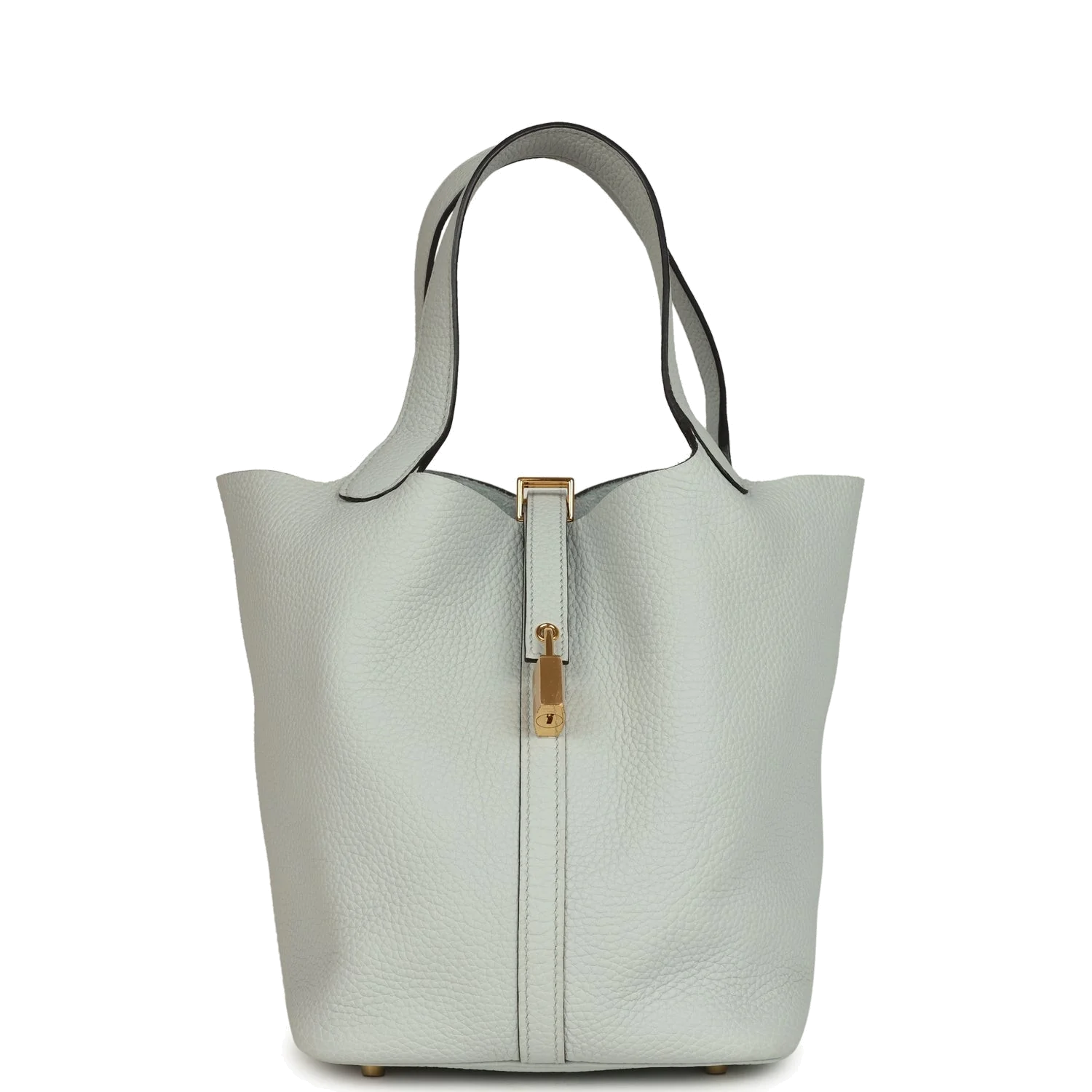 Hermes Picotin Lock 22 Bleu Pale Clemence Gold Hardware — фото 1