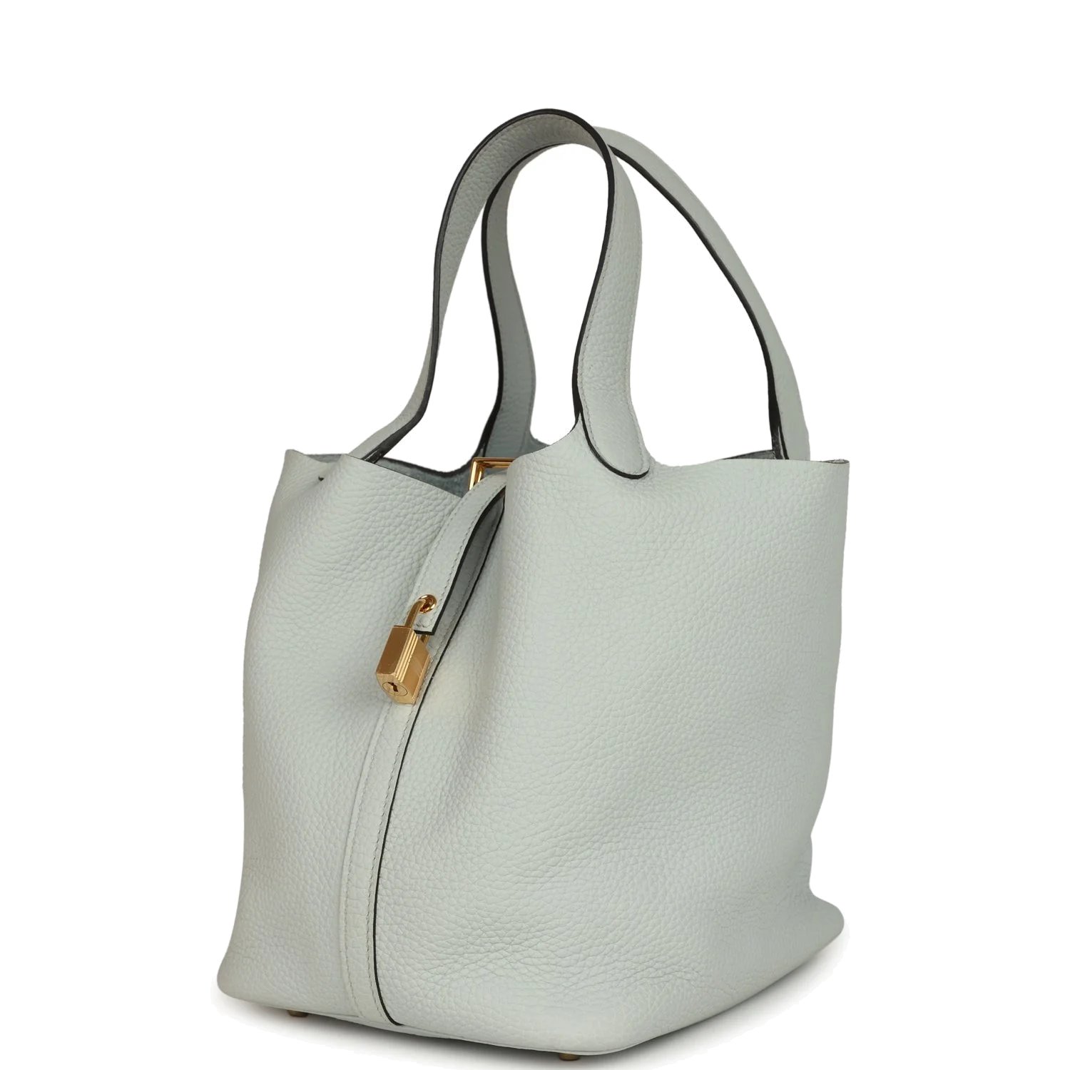 Hermes Picotin Lock 22 Bleu Pale Clemence Gold Hardware — фото 6