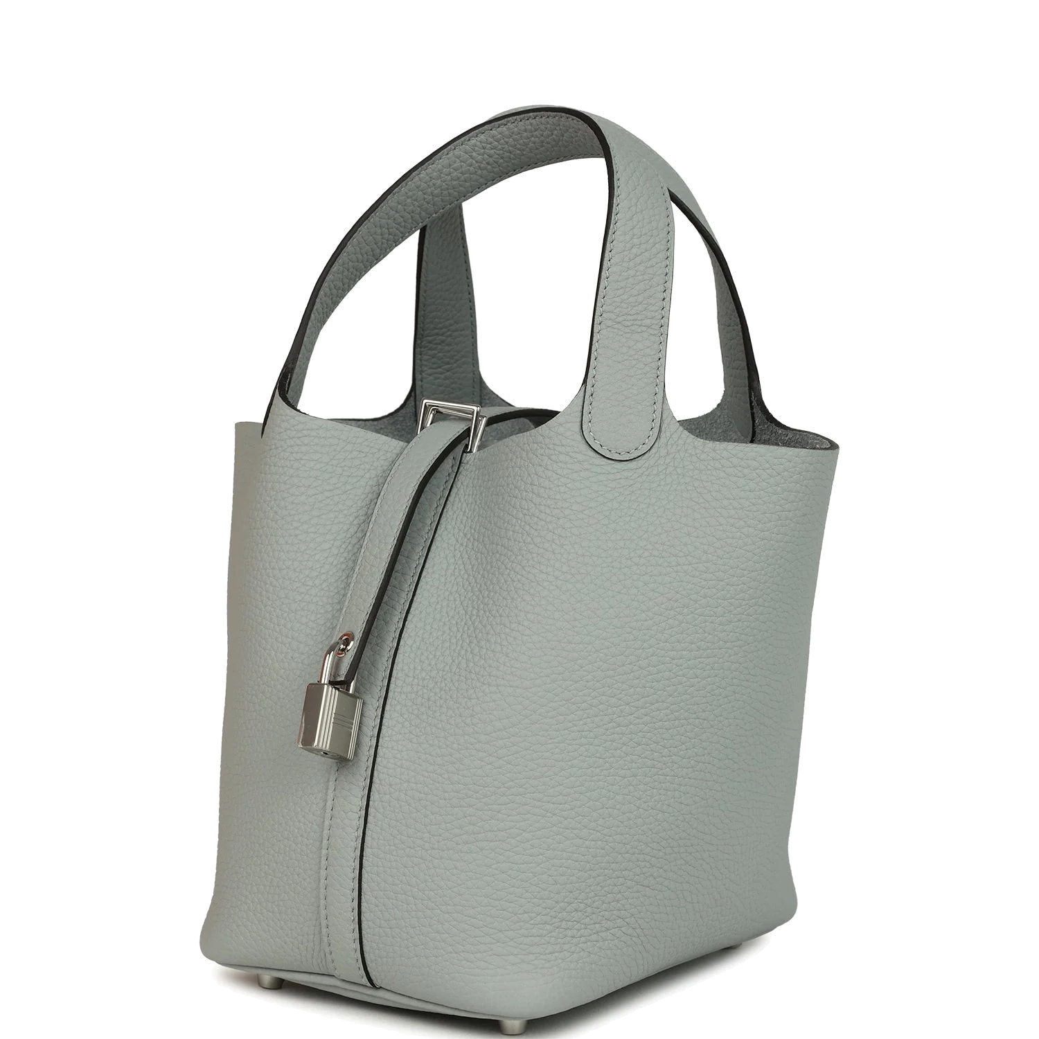 Hermes Picotin Lock 18 Bleu Glacier Clemence Palladium Hardware — фото 6