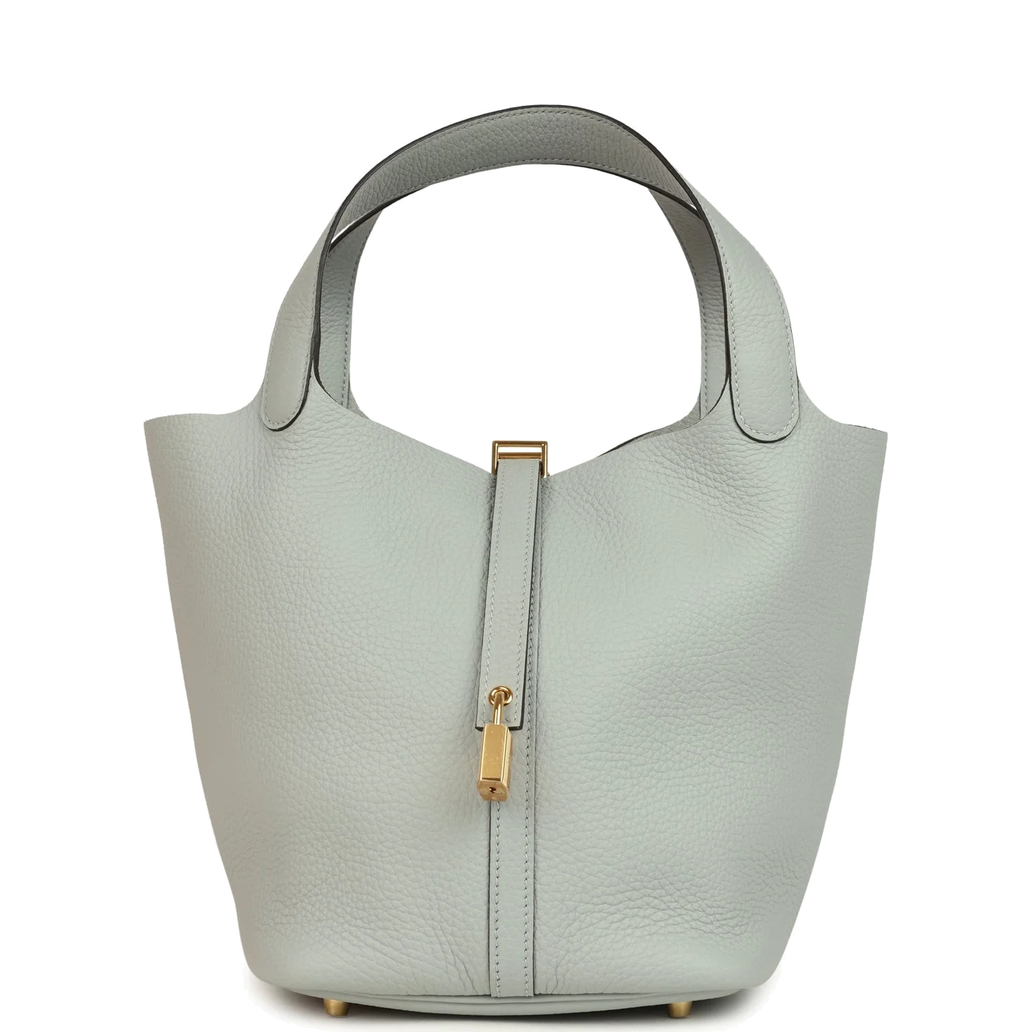 Hermes Picotin Lock 22 Bleu Glacier Clemence Gold Hardware