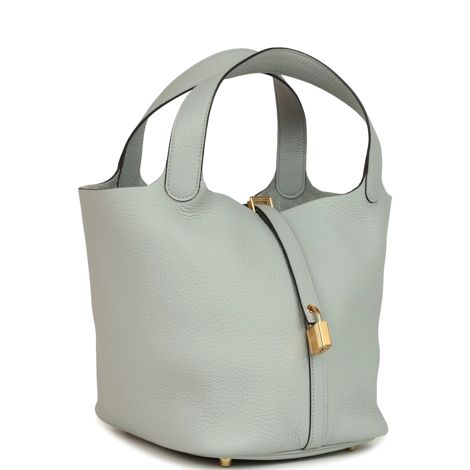 Hermes Picotin Lock 22 Bleu Glacier Clemence Gold Hardware — фото 3