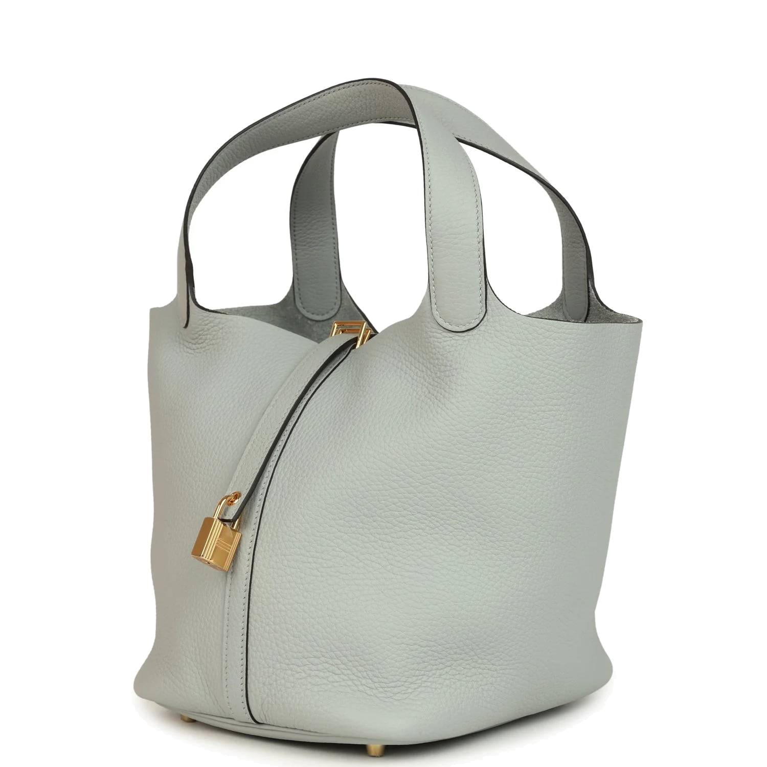 Hermes Picotin Lock 22 Bleu Glacier Clemence Gold Hardware — фото 6