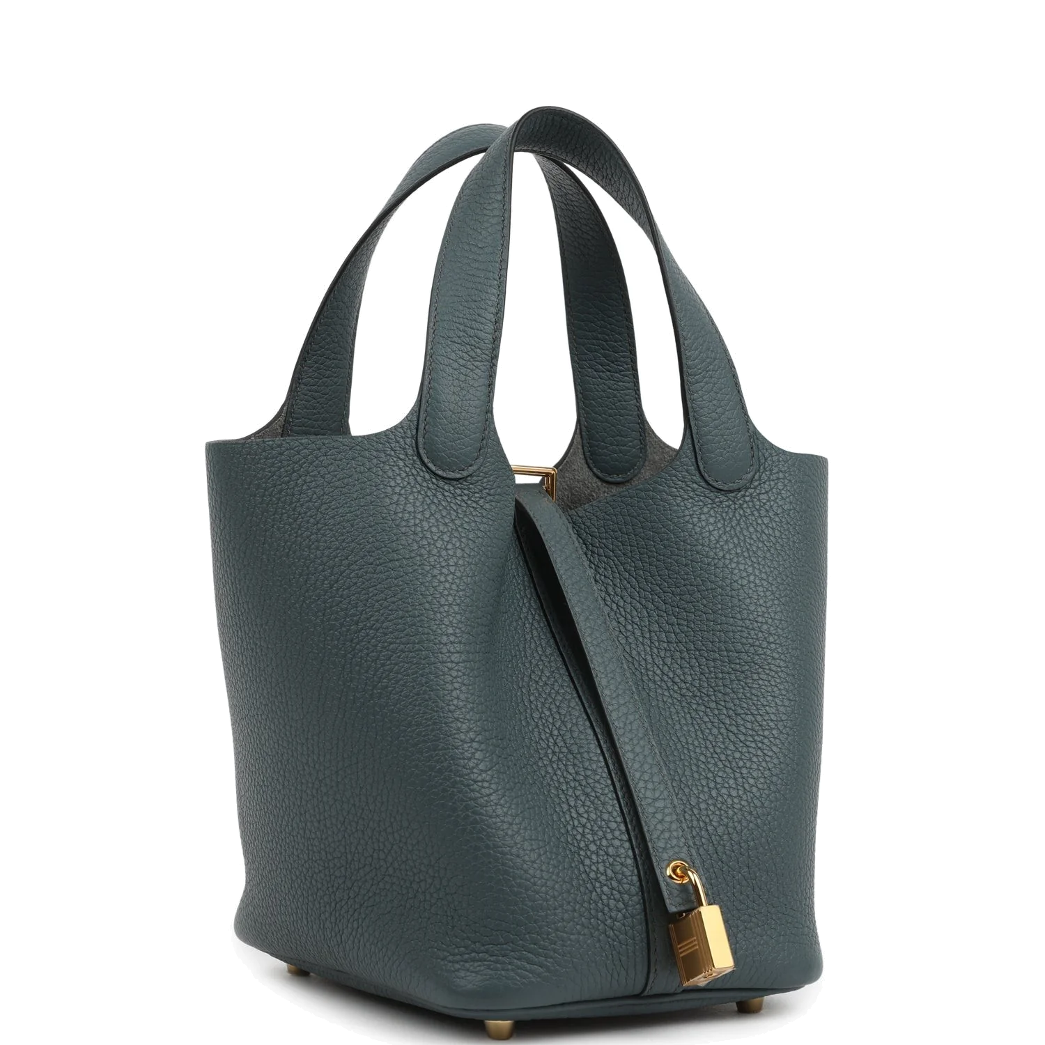 Hermes Picotin Lock 18 Bleu Orage Clemence Gold Hardware — фото 3