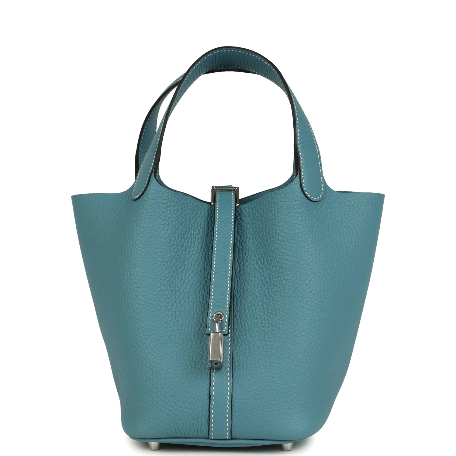 Hermes Picotin Lock 18 Blue Jean Clemence Palladium Hardware — фото 2