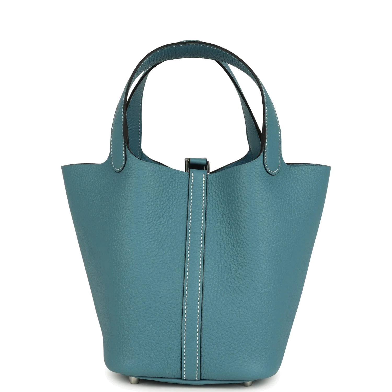Hermes Picotin Lock 18 Blue Jean Clemence Palladium Hardware — фото 5