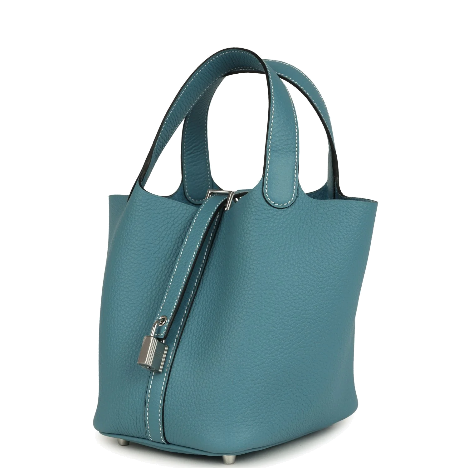 Hermes Picotin Lock 18 Blue Jean Clemence Palladium Hardware — фото 6