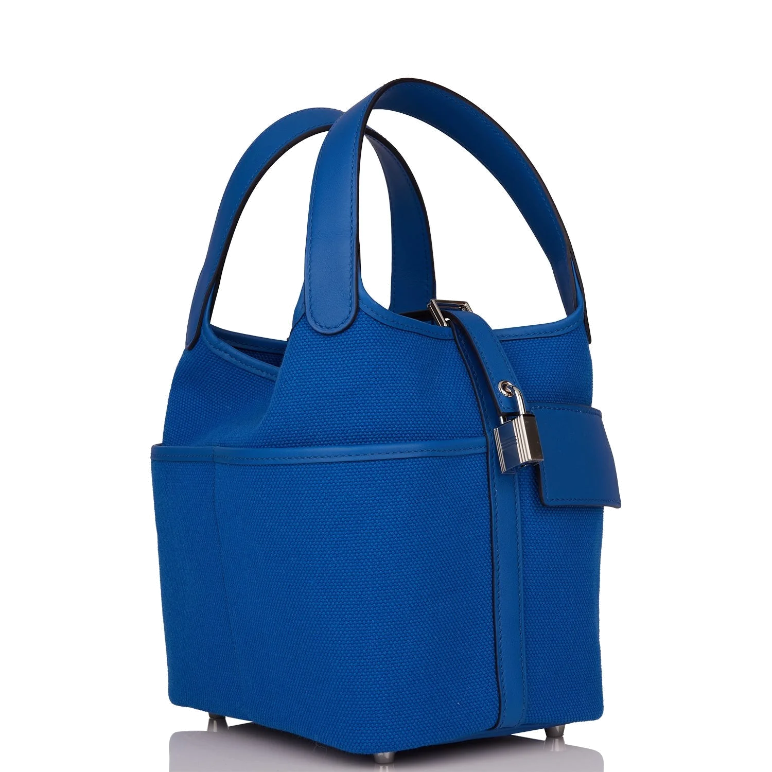 Hermes Picotin Cargo 18 Bleu France Swift and Toile Canvas Palladium Hardware — фото 3