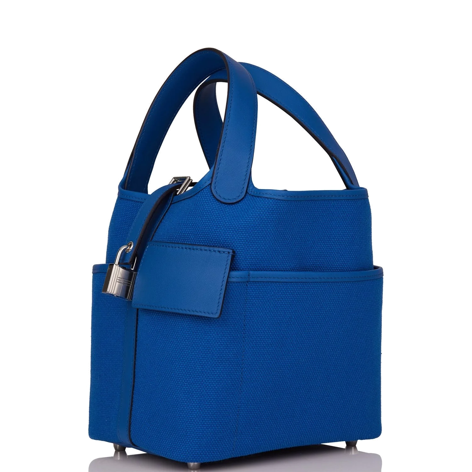 Hermes Picotin Cargo 18 Bleu France Swift and Toile Canvas Palladium Hardware — фото 7