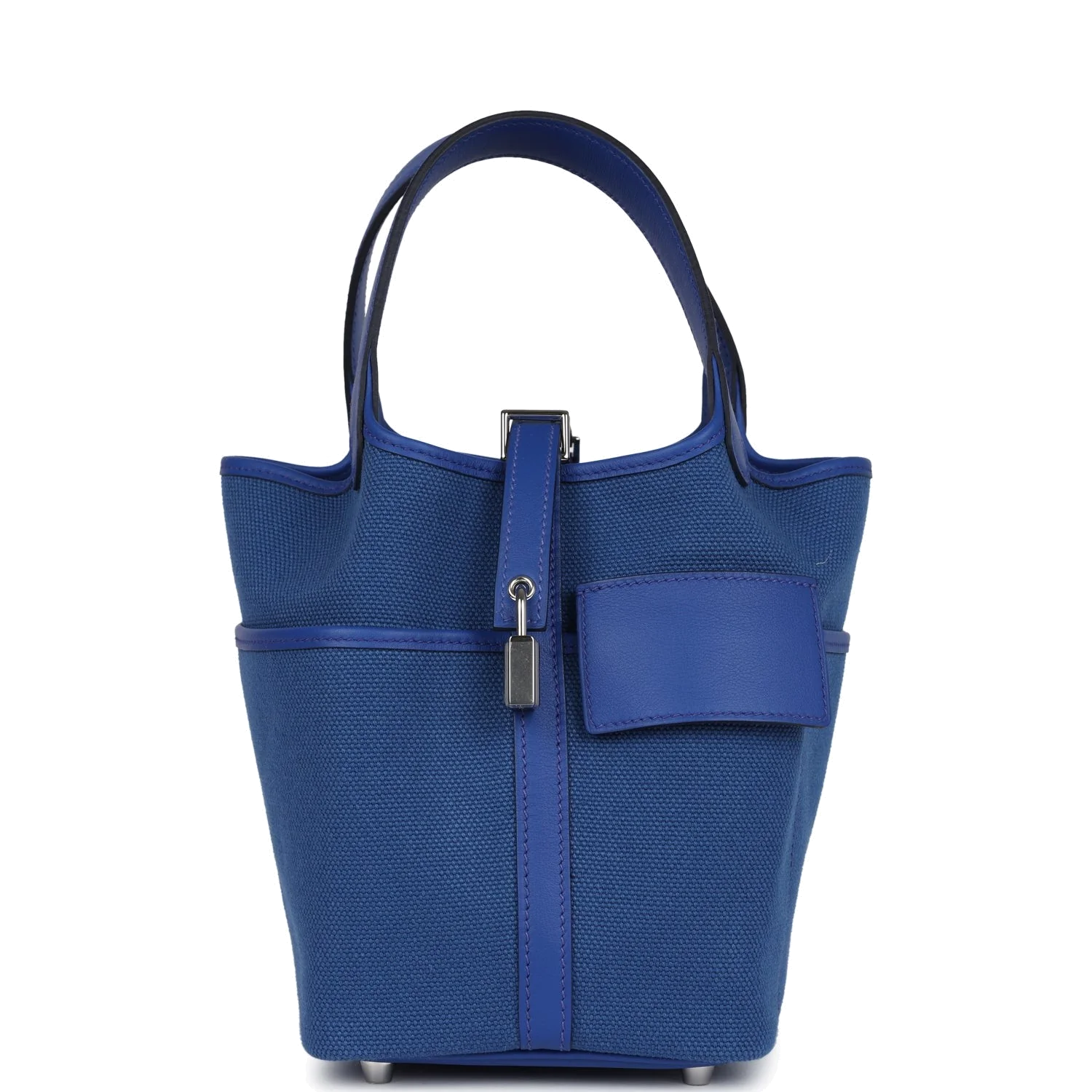 Hermes Picotin Cargo 18 Bleu Royal Swift and Toile Canvas Palladium Hardware — фото 2