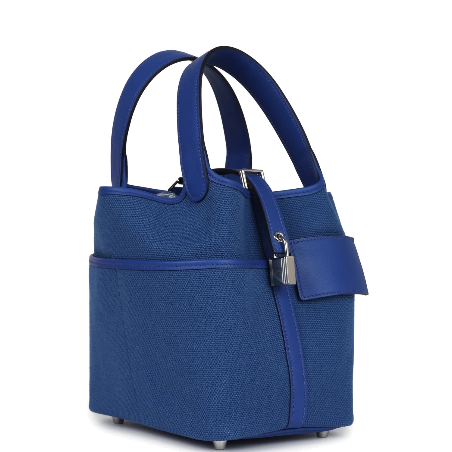 Hermes Picotin Cargo 18 Bleu Royal Swift and Toile Canvas Palladium Hardware — фото 3