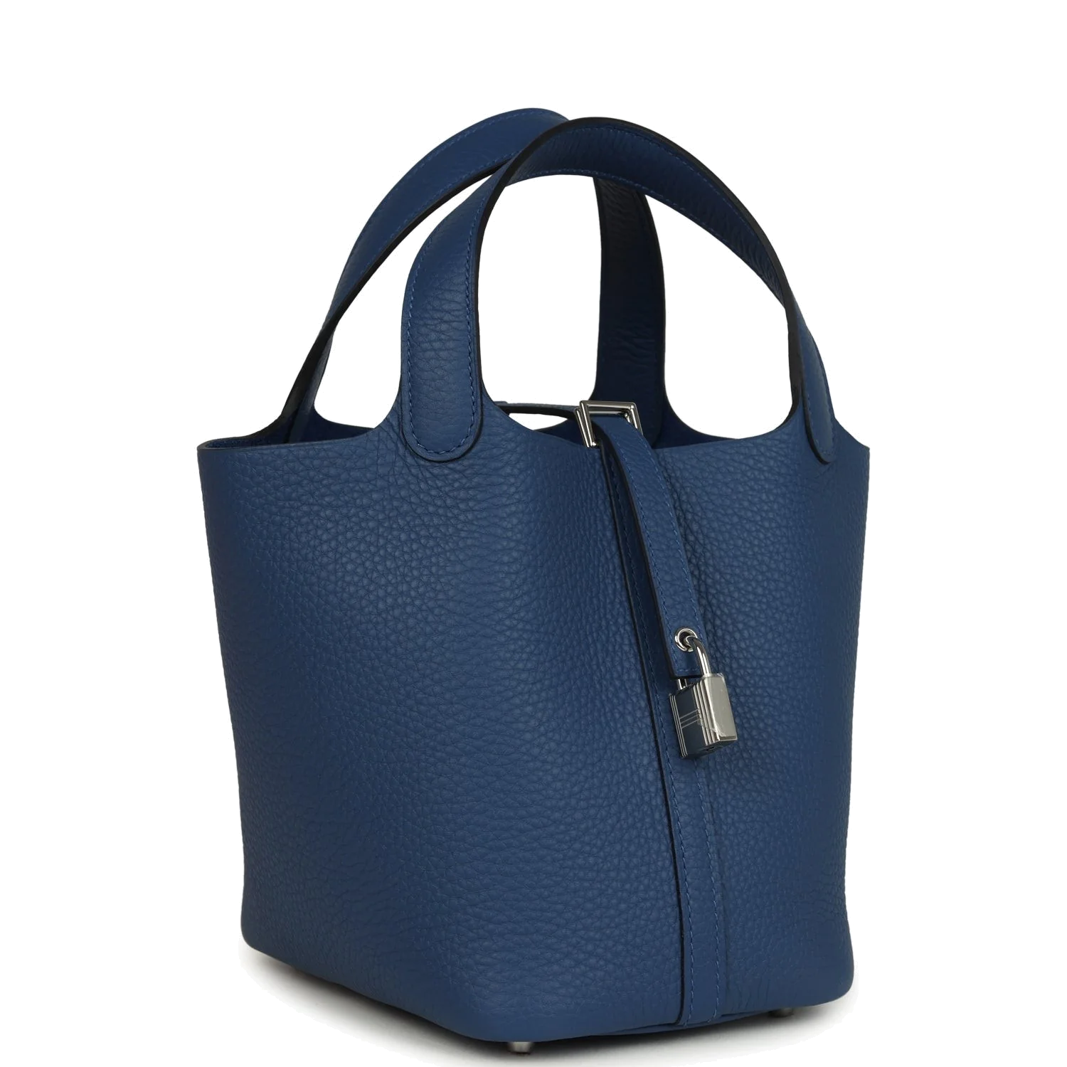 Hermes Picotin Lock 18 Bleu Tie Clemence Palladium Hardware — фото 3
