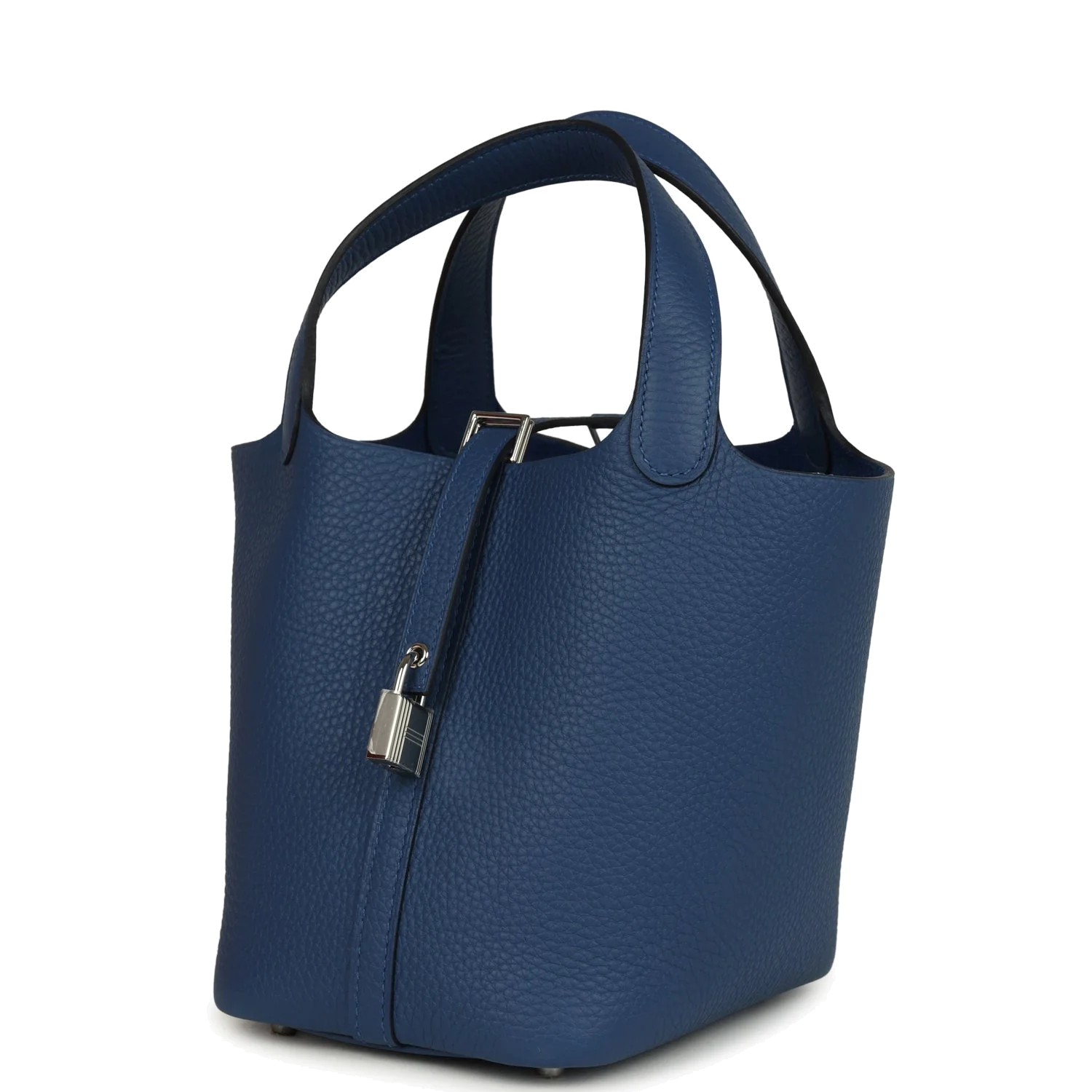 Hermes Picotin Lock 18 Bleu Tie Clemence Palladium Hardware — фото 6