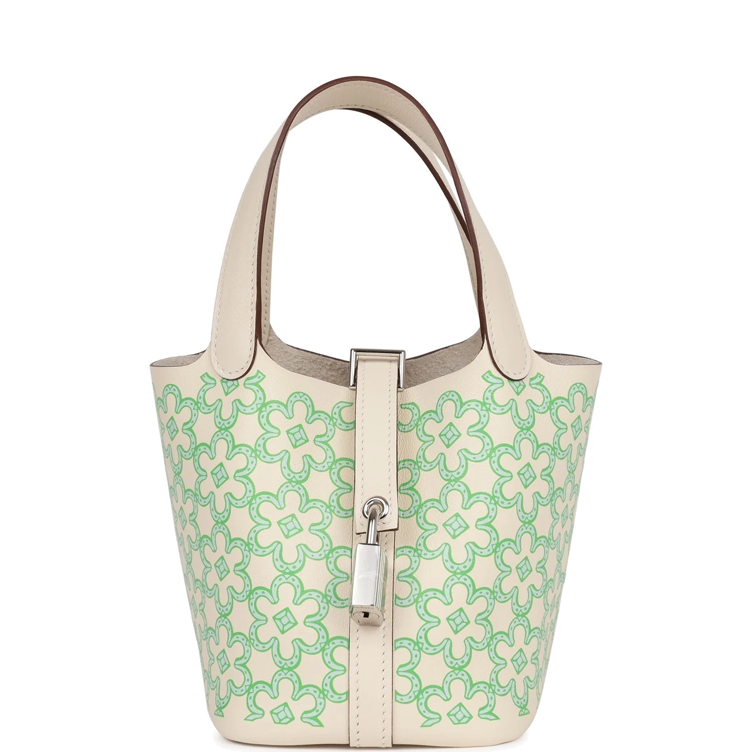 Hermes Micro Picotin Lock 14 "Lucky Daisy" Nata Swift Palladium Hardware — фото 1