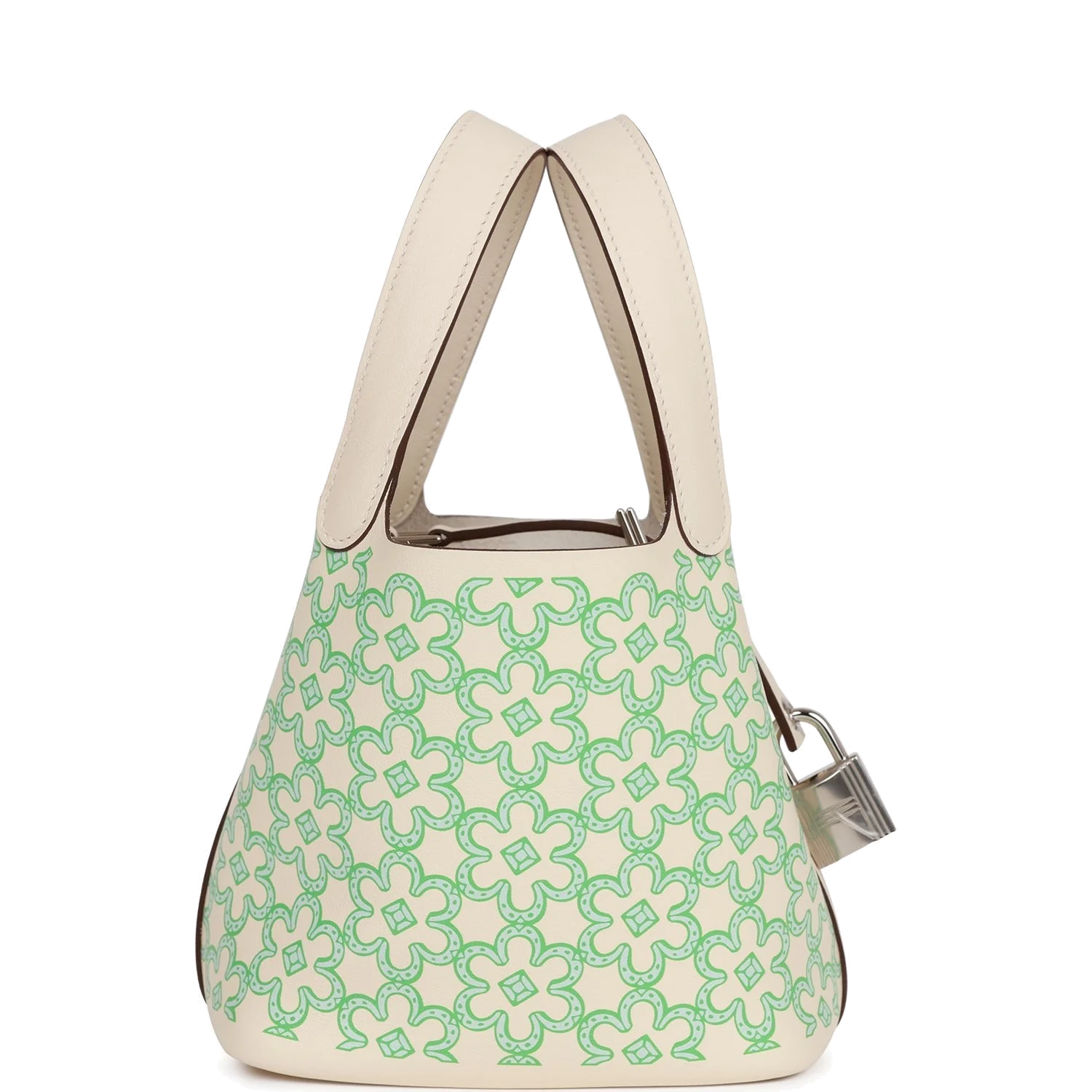 Hermes Micro Picotin Lock 14 "Lucky Daisy" Nata Swift Palladium Hardware — фото 4