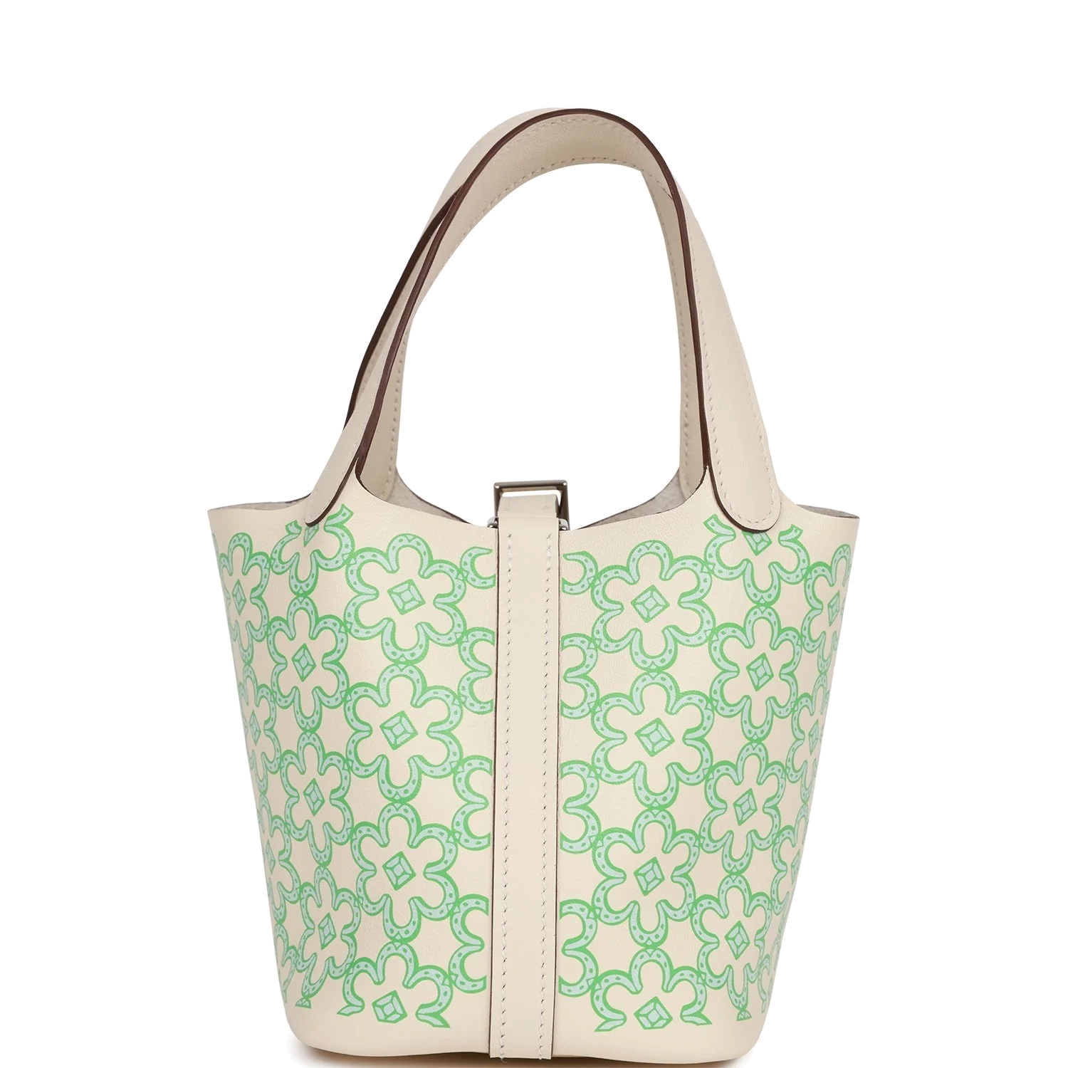 Hermes Micro Picotin Lock 14 "Lucky Daisy" Nata Swift Palladium Hardware — фото 5