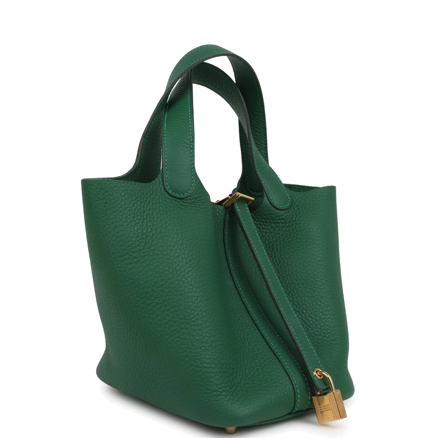 Hermes Picotin Lock 18 Vert Moyen Clemence Gold Hardware — фото 3