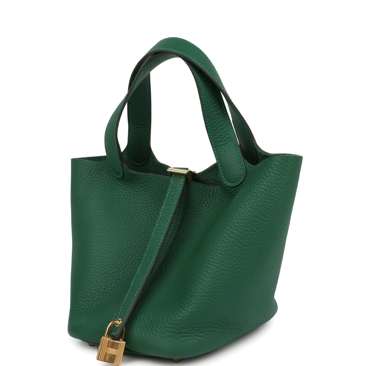 Hermes Picotin Lock 18 Vert Moyen Clemence Gold Hardware — фото 4