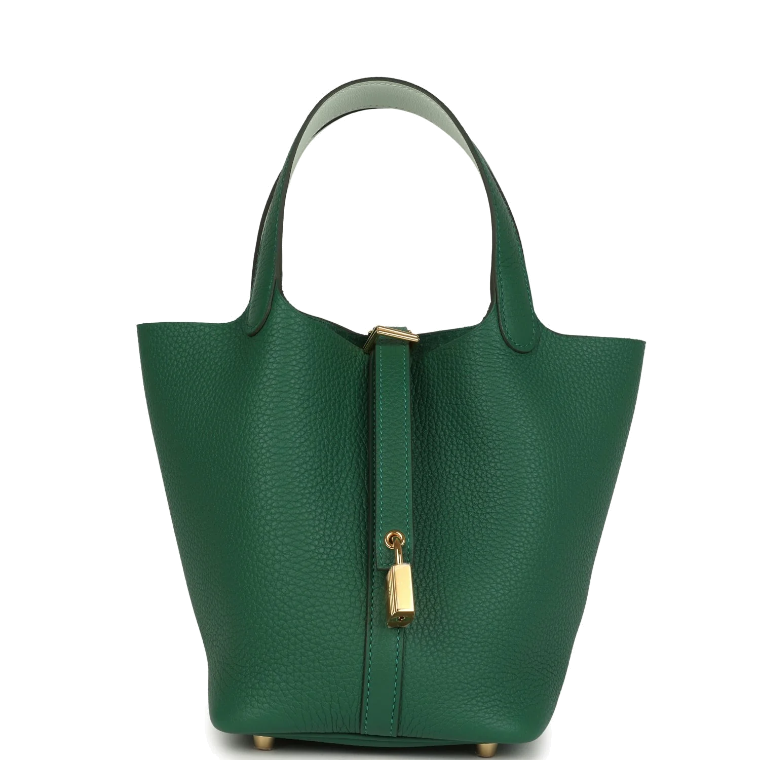 Hermes Picotin Lock 18 Eclat Vert Moyen Clemence and Vert Peppermint Swift Gold Hardware — фото 2
