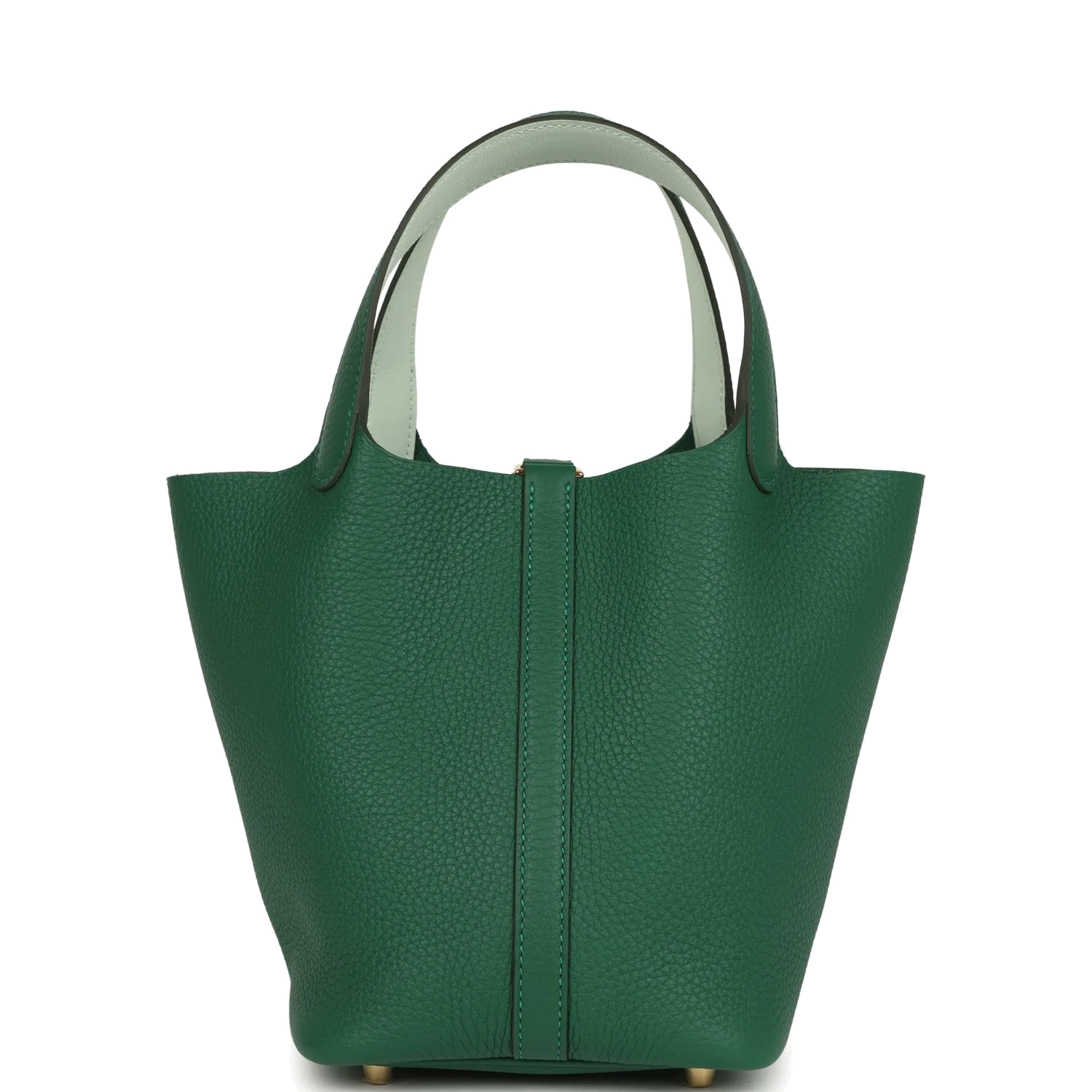 Hermes Picotin Lock 18 Eclat Vert Moyen Clemence and Vert Peppermint Swift Gold Hardware — фото 5